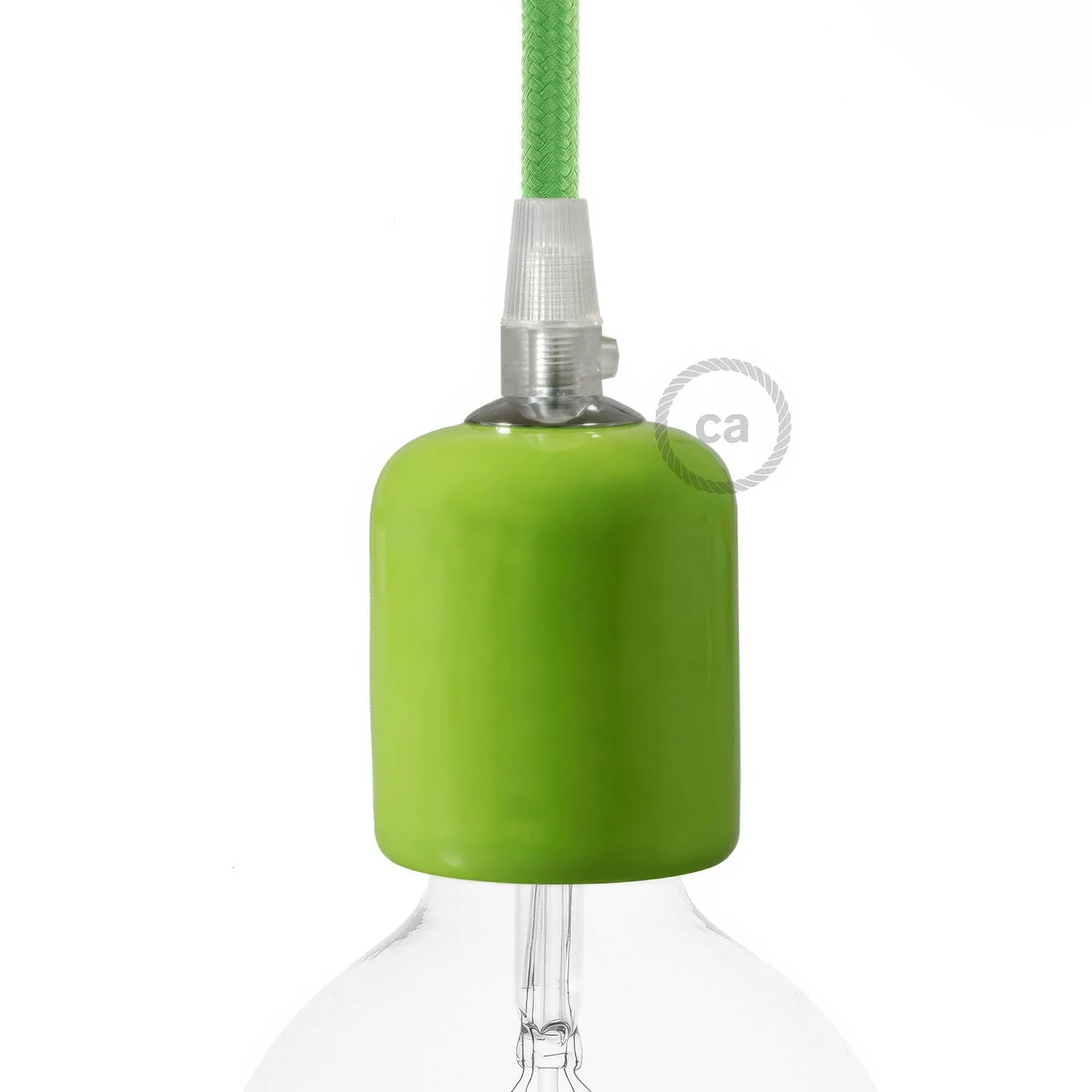 E27 ceramic lamp holder kit - Pistachio green