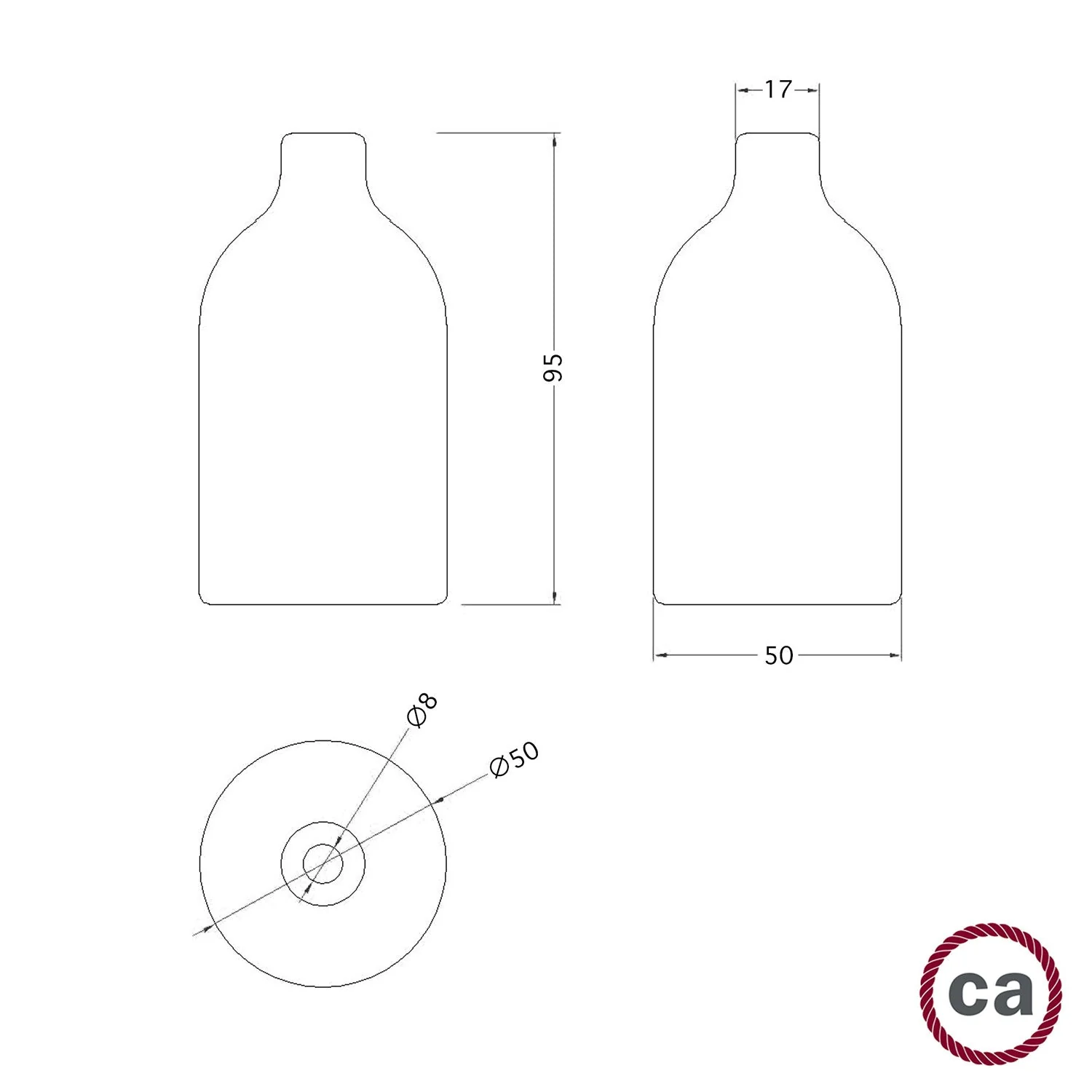 E27 lamp holder kit in wood with hidden cable clamp - Neutral - Image 4