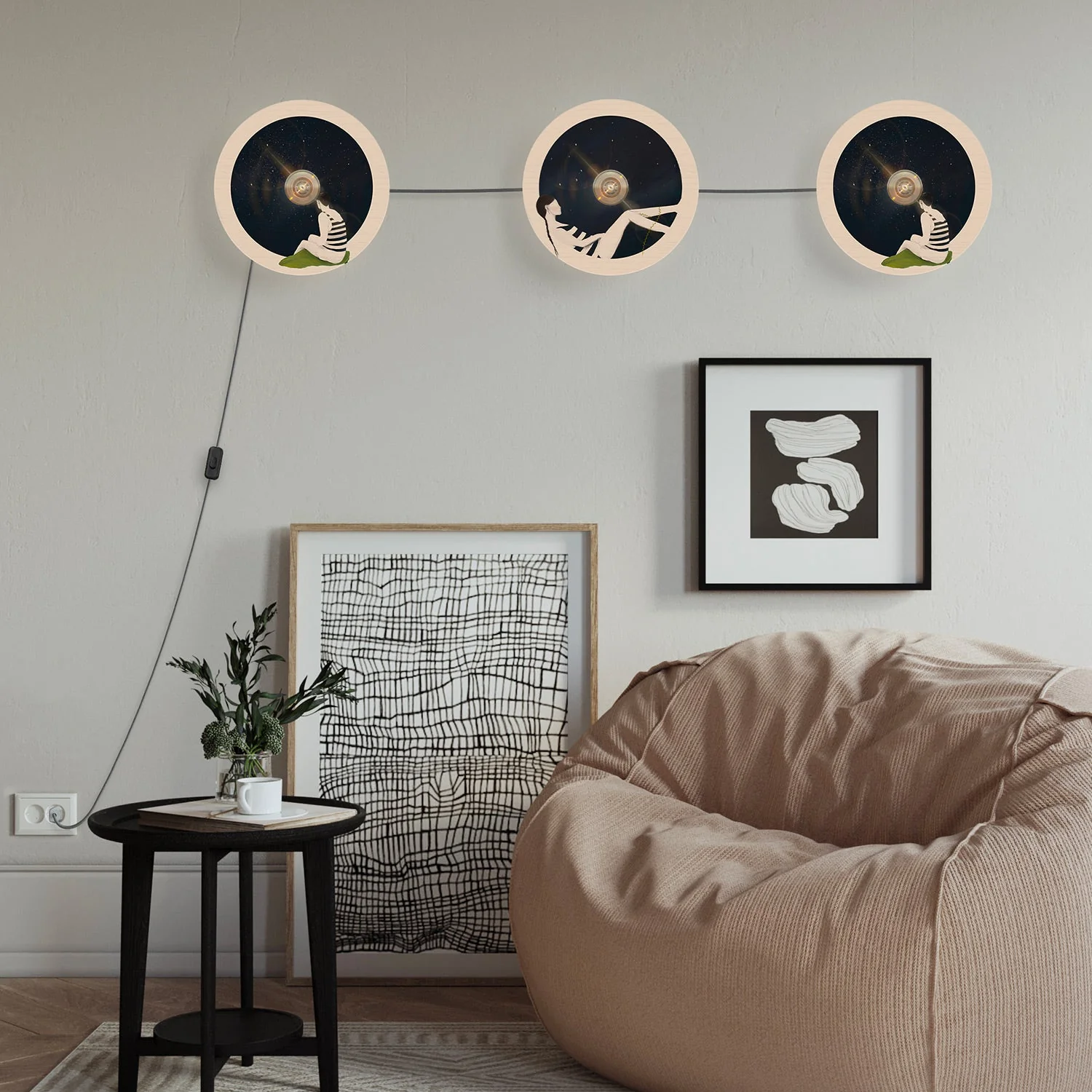 Spostaluce Kit with E27 lamp holder for lampshade - White - Image 2