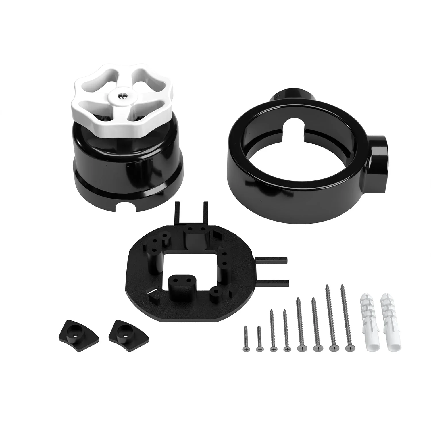 Switch/2-way switch kit with knob and base for Creative-Tubes in black porcelain - Image 10