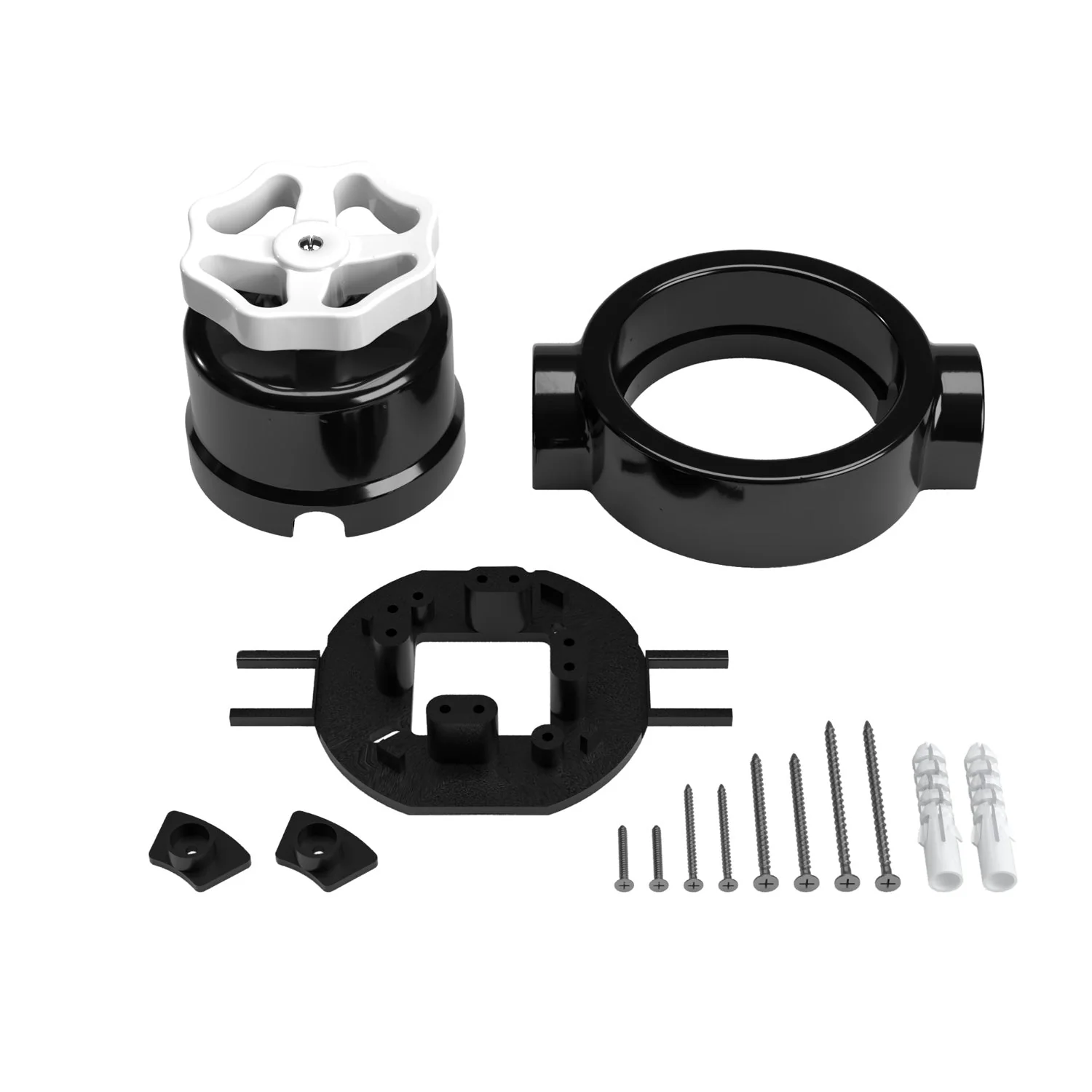 Switch/2-way switch kit with knob and base for Creative-Tubes in black porcelain - Image 17