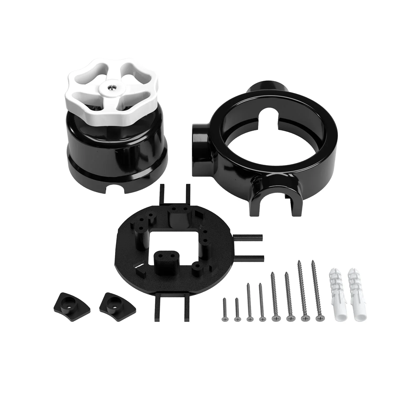 Switch/2-way switch kit with knob and base for Creative-Tubes in black porcelain - Image 24