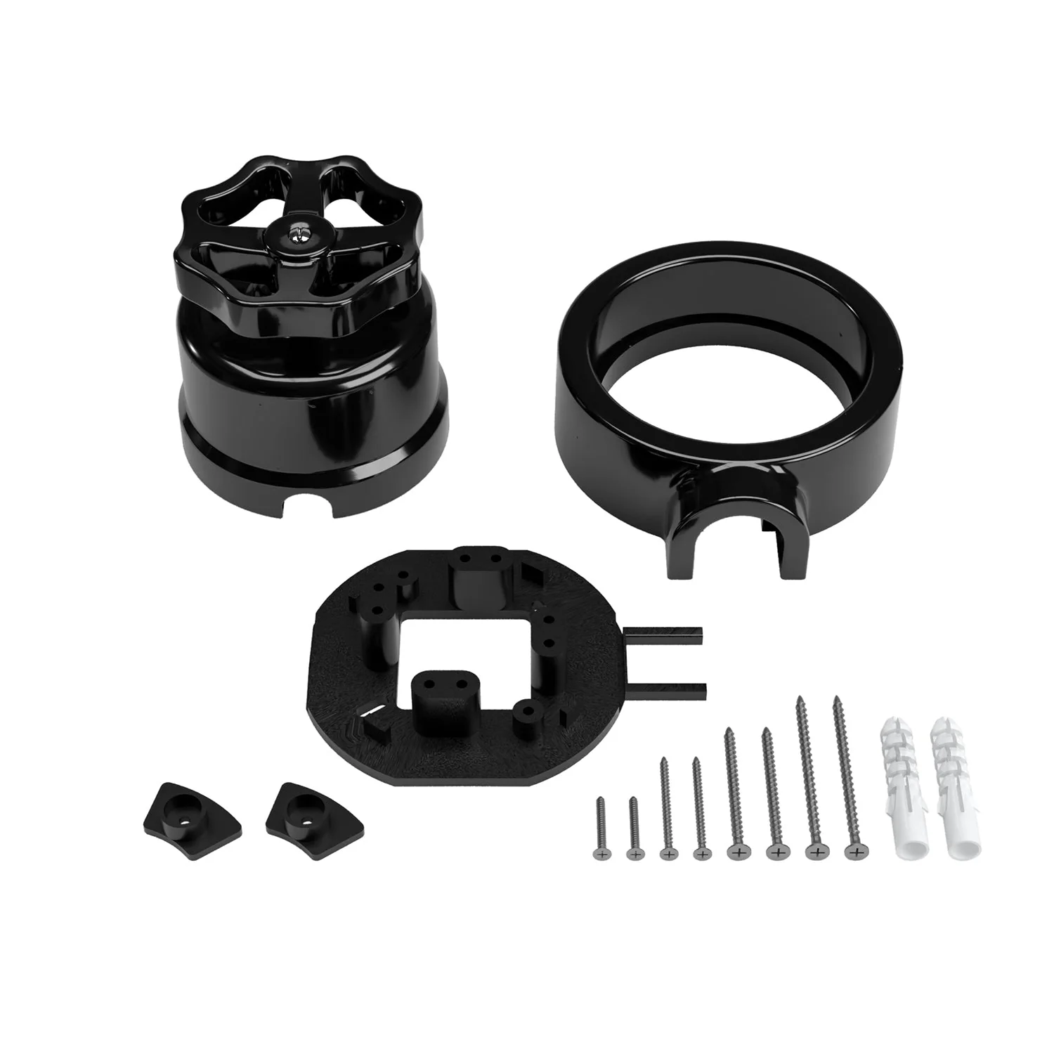 Switch/2-way switch kit with knob and base for Creative-Tubes in black porcelain - Image 31