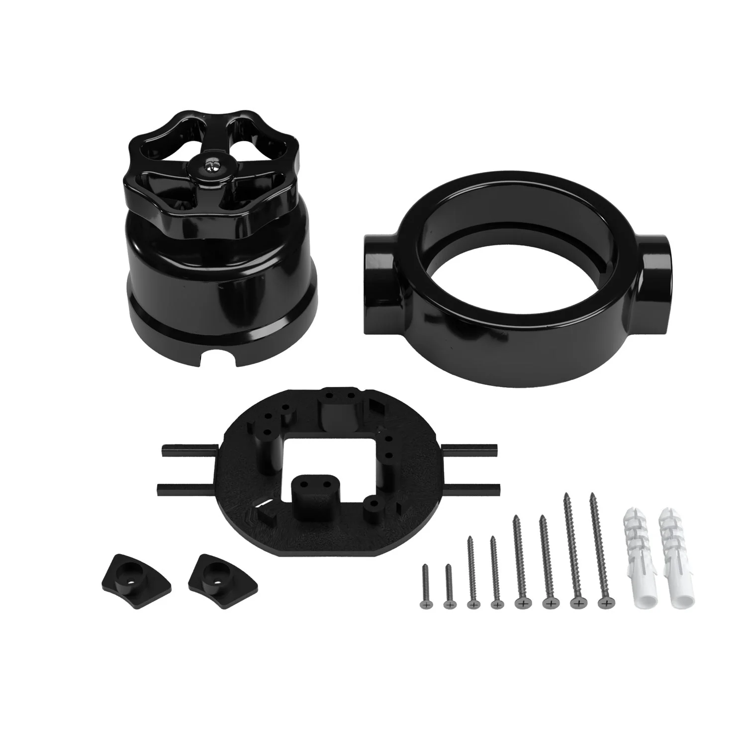 Switch/2-way switch kit with knob and base for Creative-Tubes in black porcelain - Image 41