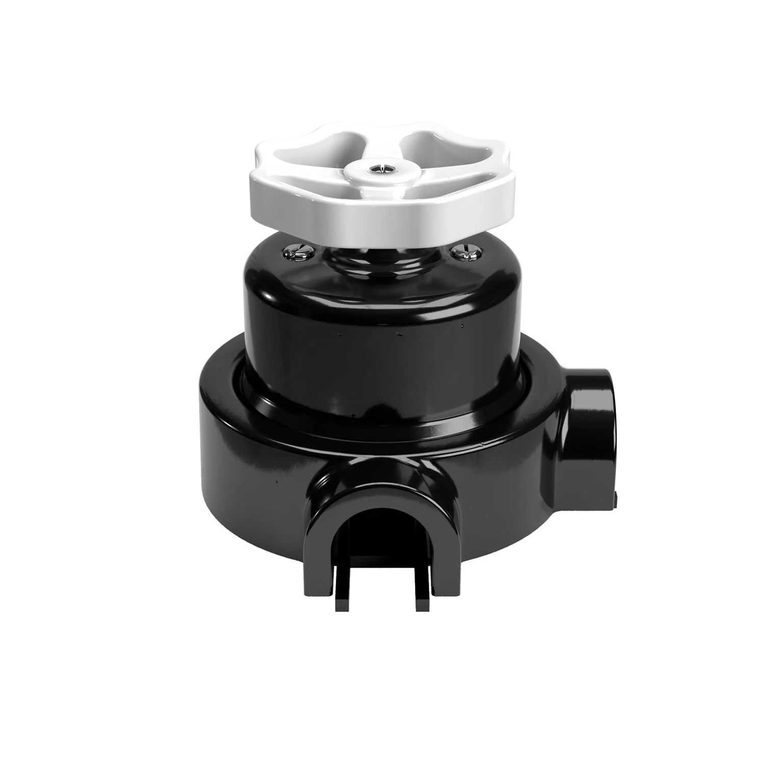 Switch/2-way switch kit with knob and base for Creative-Tubes in black porcelain - Image 8