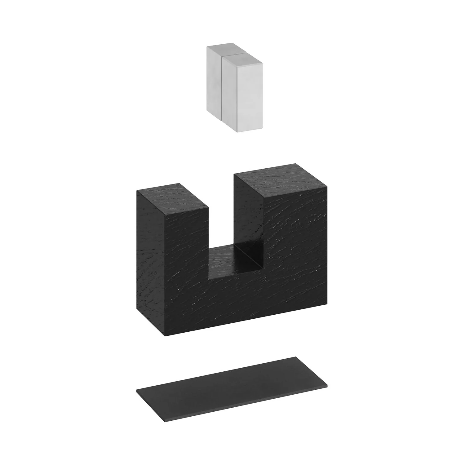 Wooden feet kit, support for table lamp - Black - Image 2