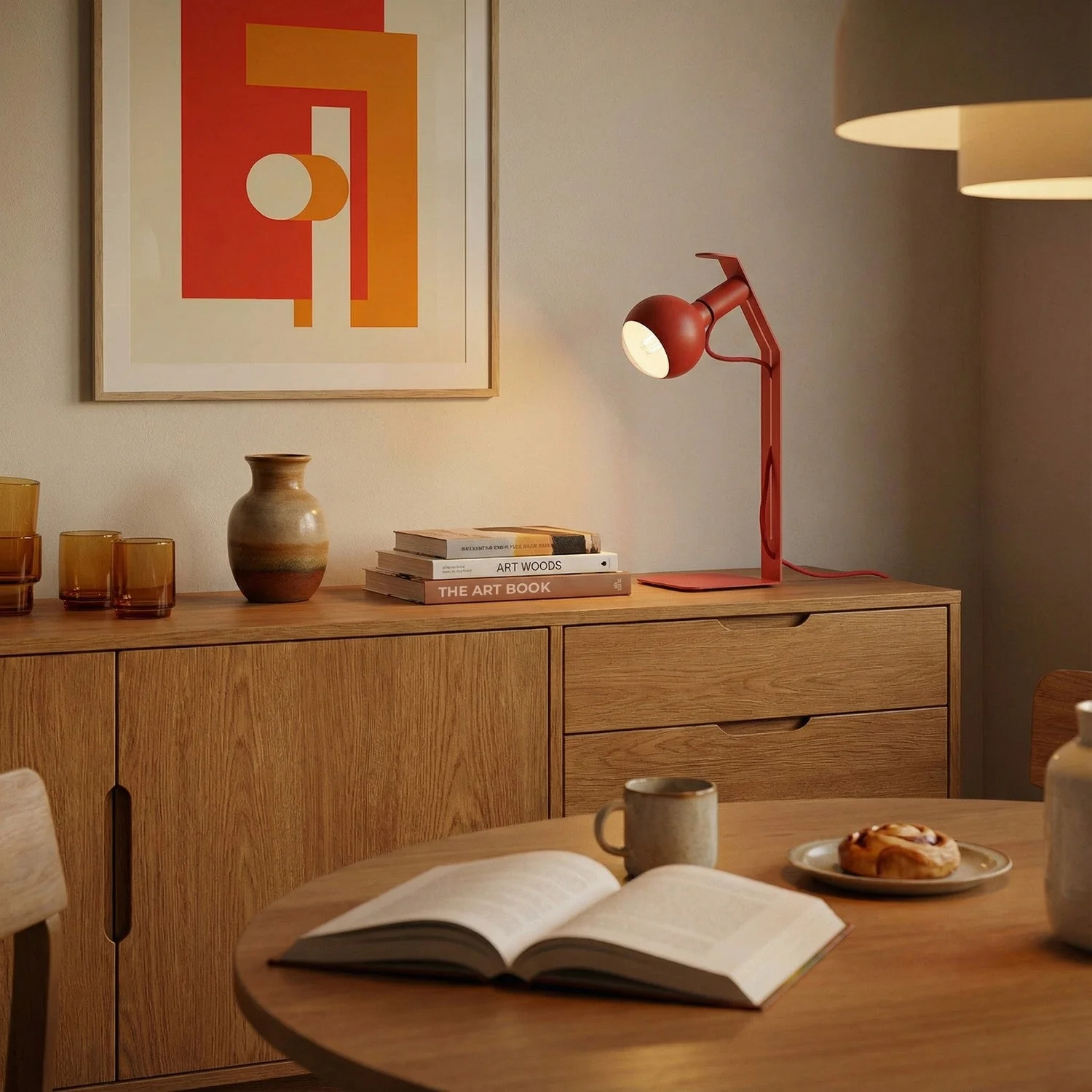 Koso Lucia - Table lamp with UK Plug - Red - Image 2