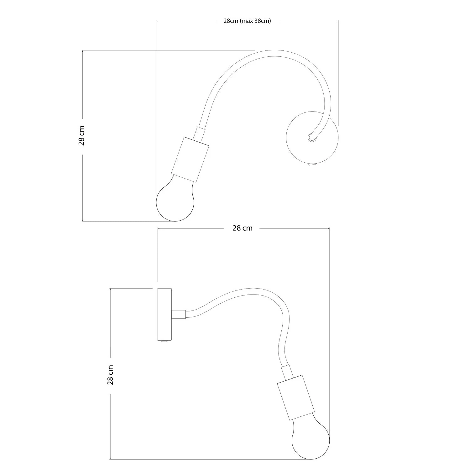 Fermaluce Flex 30 Pastel lamp with mini ceiling rose with switch and mini GU1d0 spotlight - Mustard - Image 4