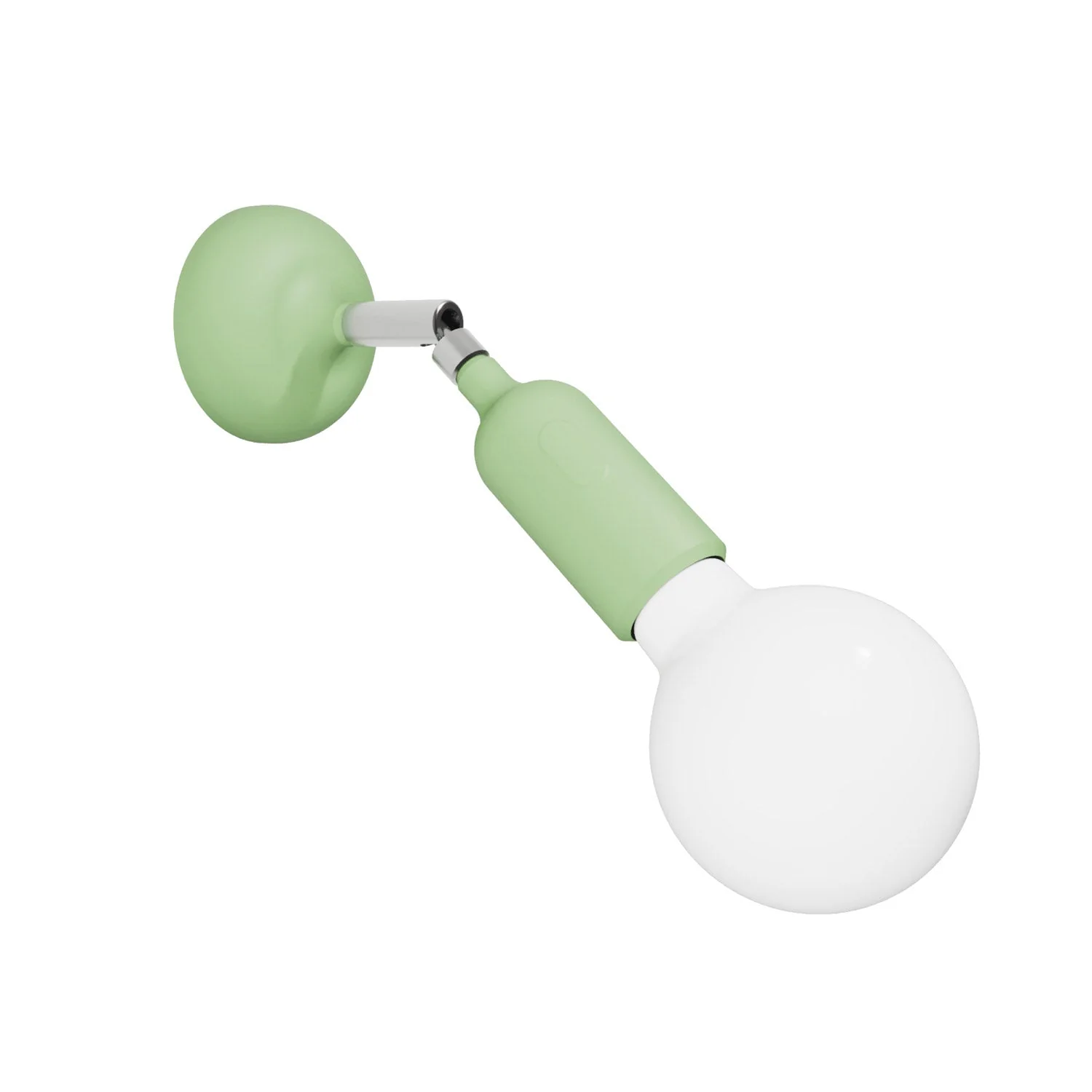 Fermaluce lamp in silicone with joint and built-in switch - Meadow green