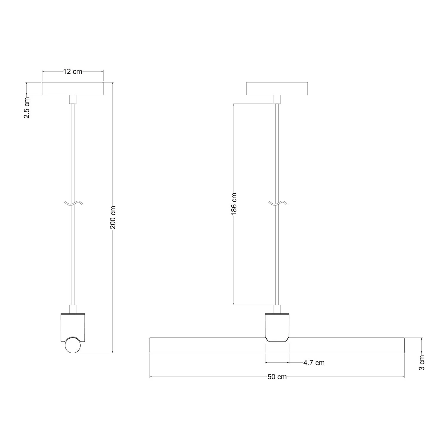 Esse14 pendant lamp with S14d fitting - Black - Image 5