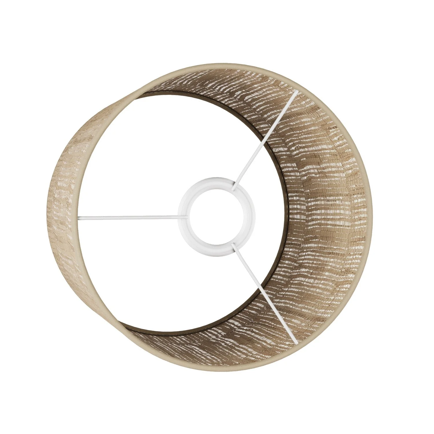 Cylinder Lampshade M in fabric with E27 fitting - Made in Italy - Raphia - Image 3