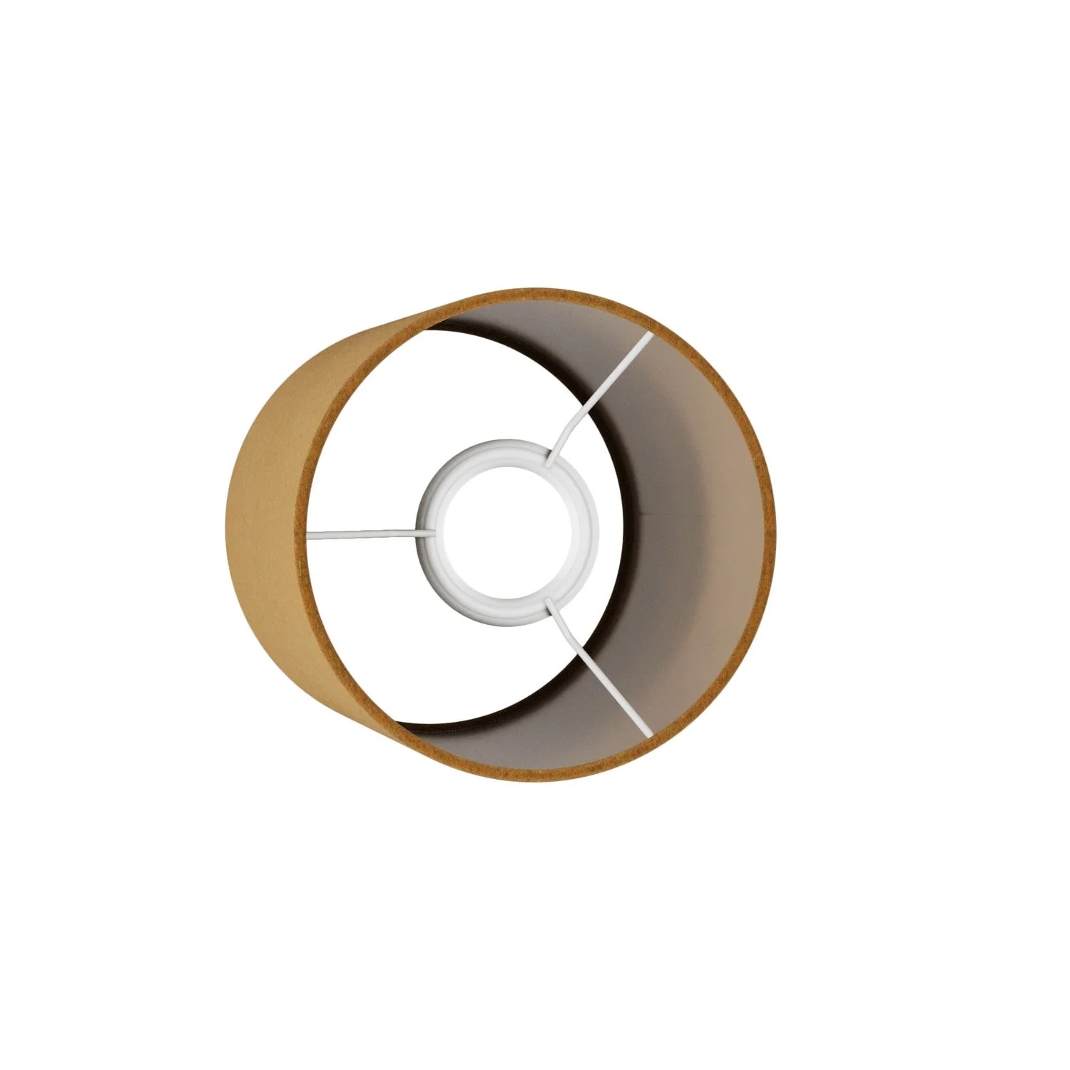 Cylinder S Lampshade in fabric with E27 socket - Made in Italy - Mustard Wool - Image 3