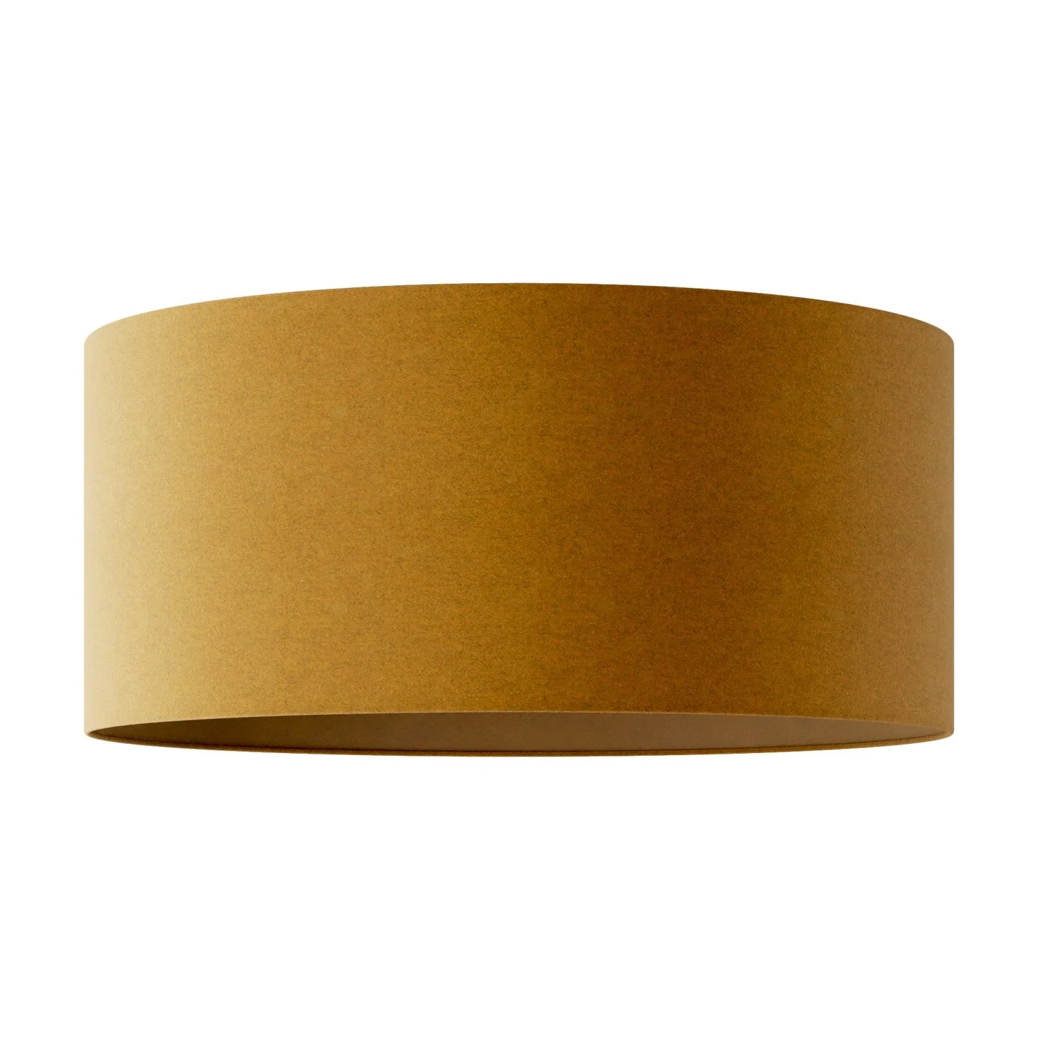 Cylinder Lampshade XXL in fabric with E27 fitting - Made in Italy - Mustard Wool