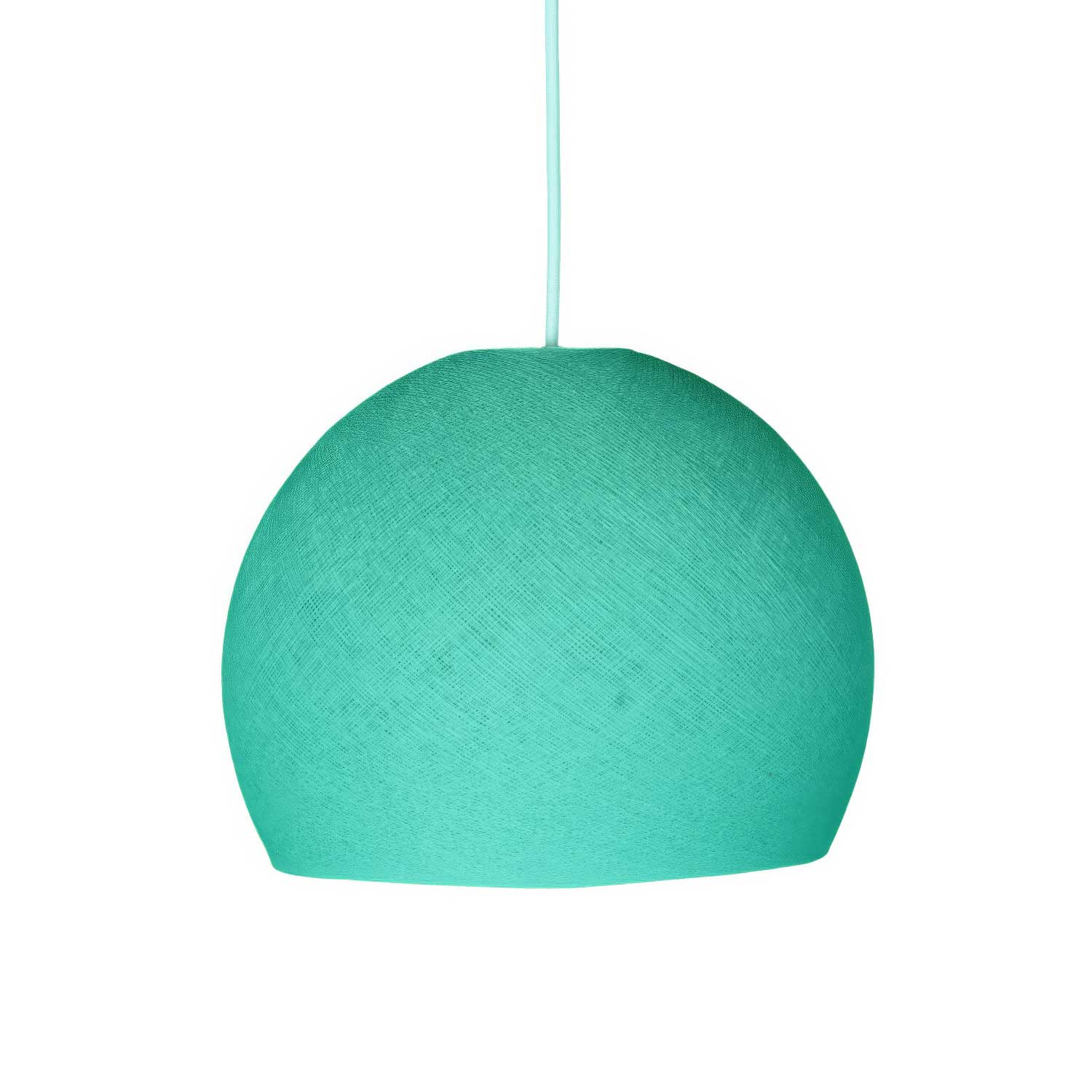 Cupola Lampshade in 100% handmade thread - Turquoise Polyester