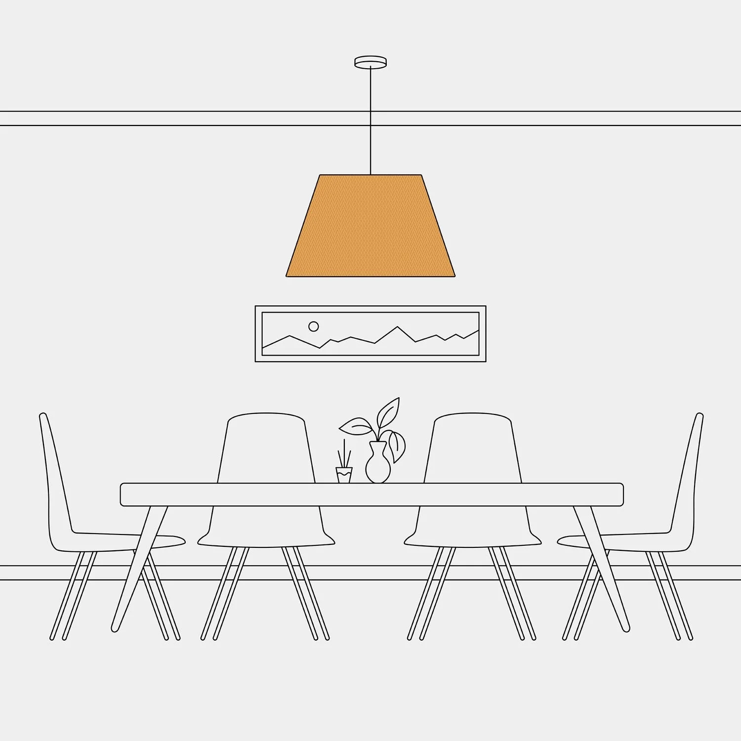 Impero Lampshade L for pendant light with E27 fitting - Made in Italy - Mandarino Fabric - Image 5