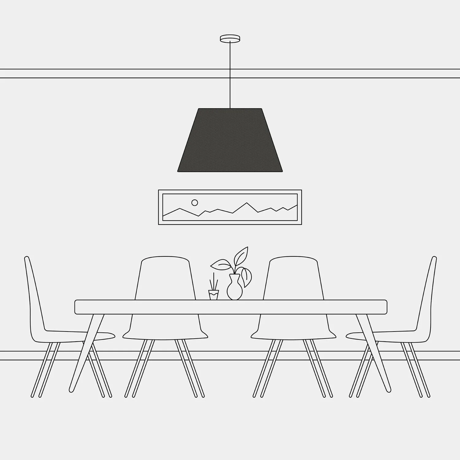 Impero L Lampshade for pendant lamp with E27 fitting - Made in Italy - Dark Gray Wool - Image 5