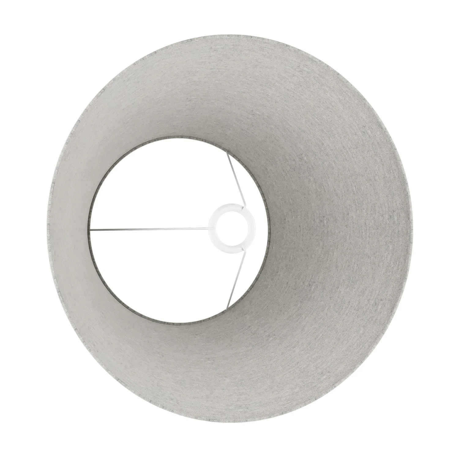Lampshade Impero L for table lamp or wall sconce with E27 fitting - Made in Italy - Light Grey Wool - Image 3