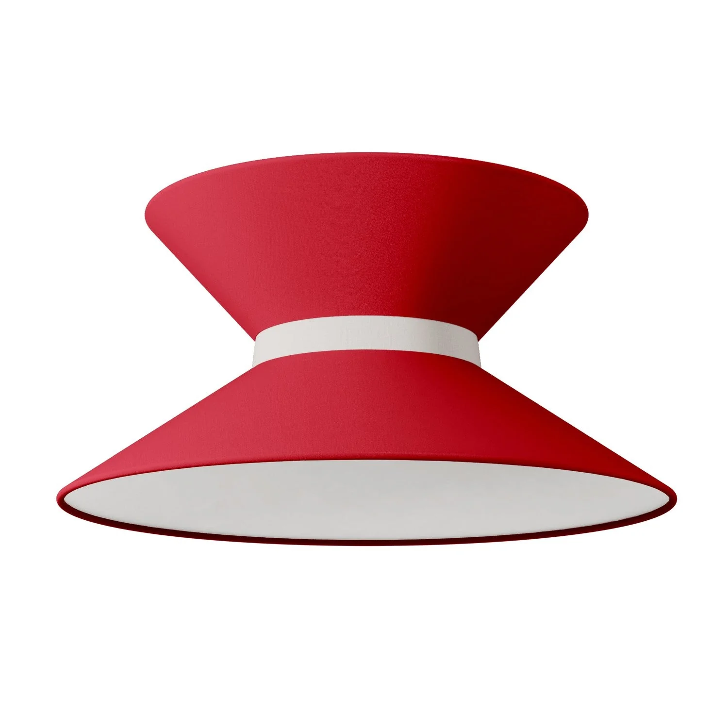Clessidra Teletta red fabric lampshade - Made in Italy