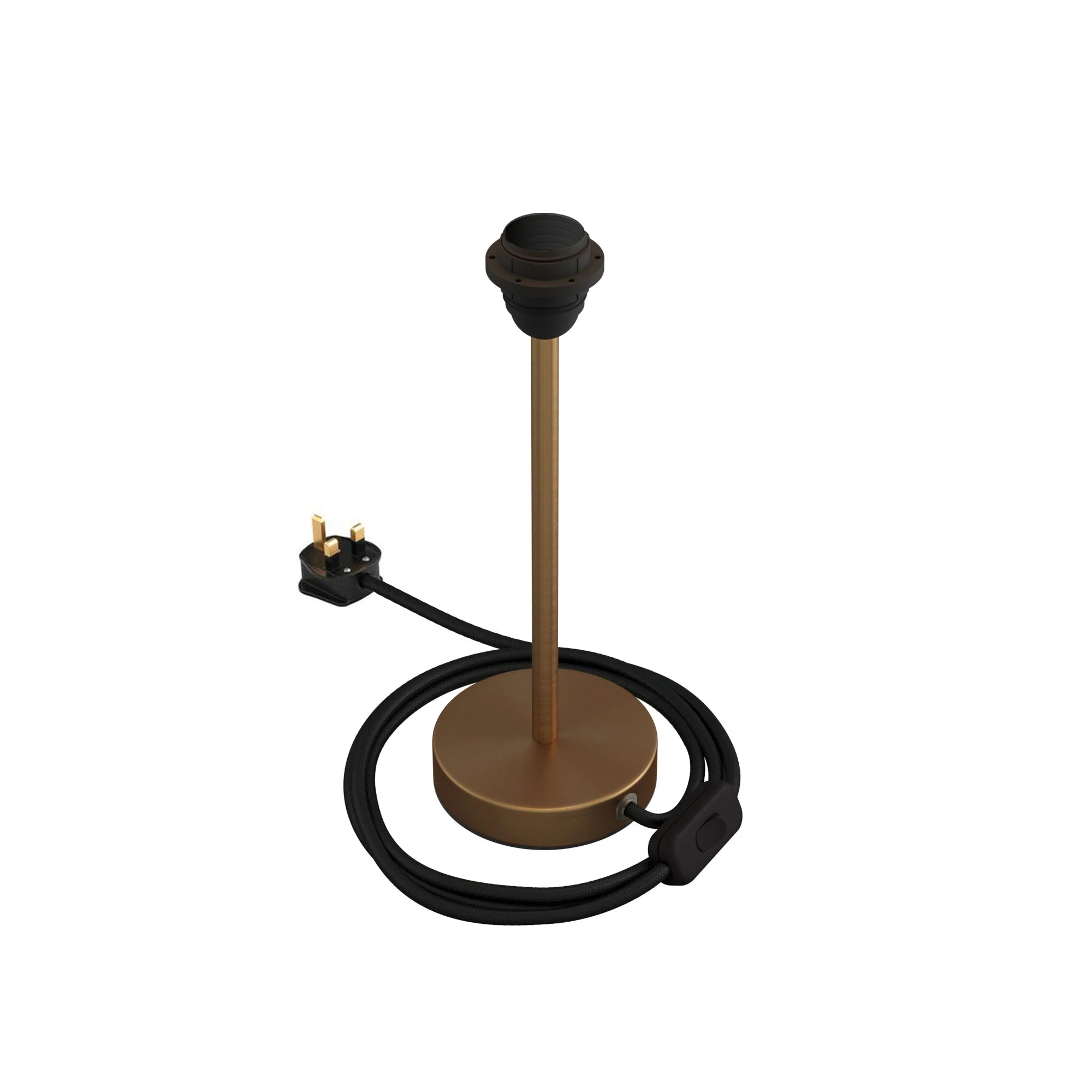 Alzaluce for lampshade - Table lamp in metal with UK plug - Satin bronze - Image 8