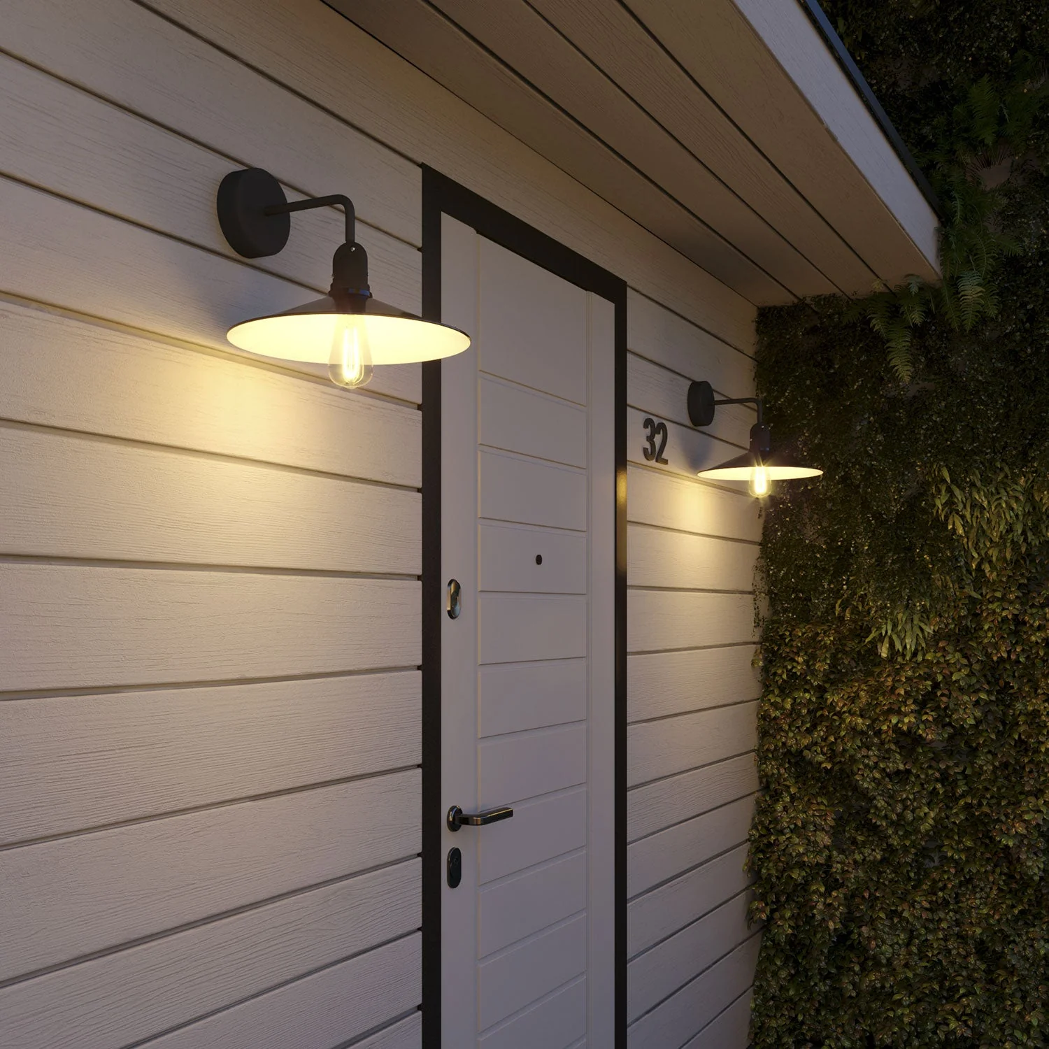 Fermaluce for Modulair lampshade with L-extension, ceiling rose and IP65 waterproof lamp holder - Graphite - Image 2