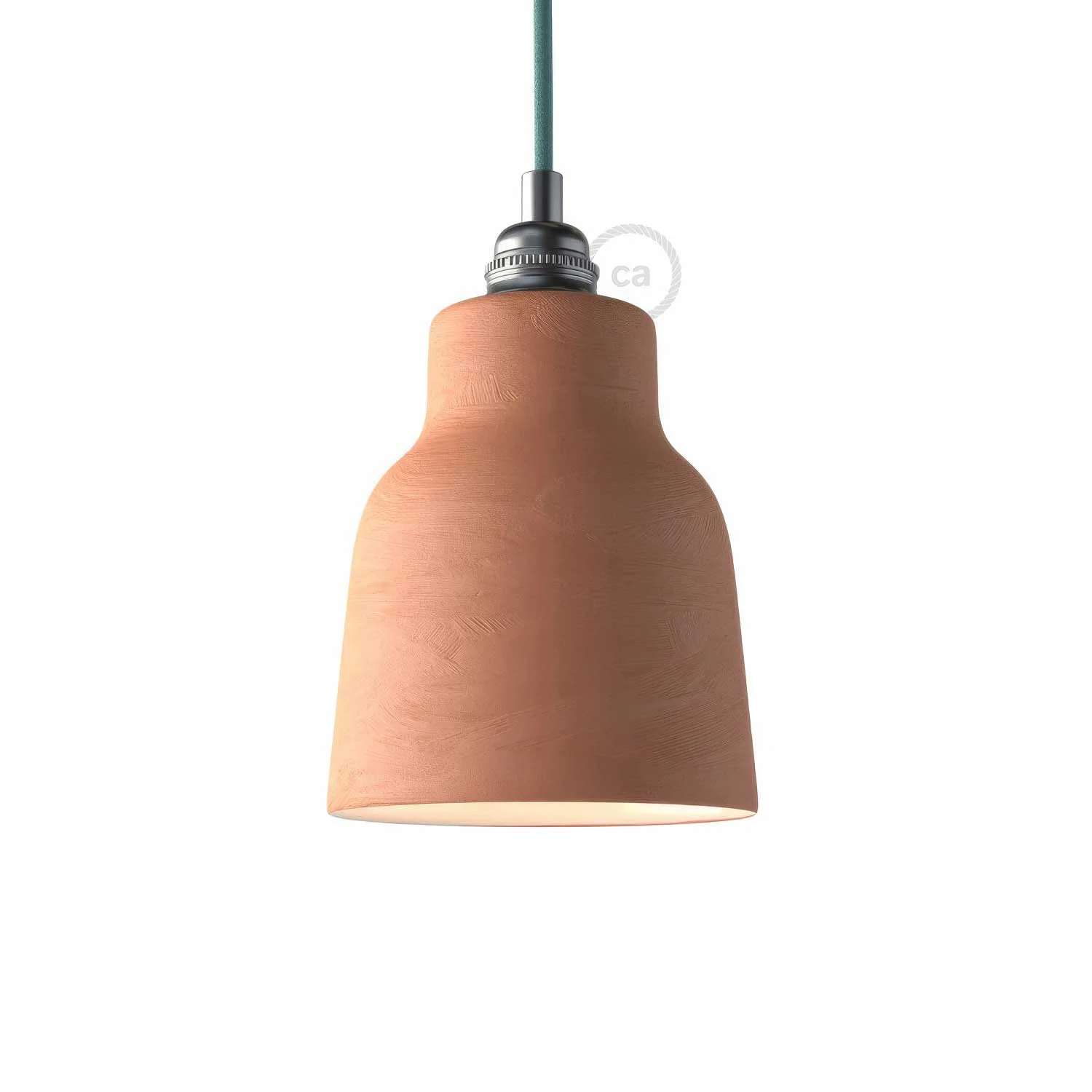 Vaso ceramic lampshade, Materia collection - Made in Italy - Striated terracotta