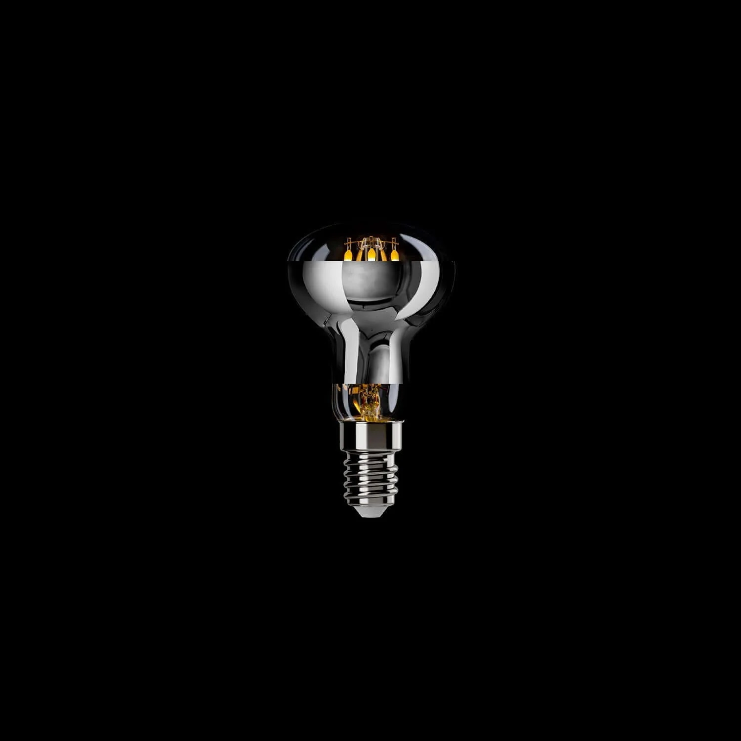 LED Silver Mirror R50 4W 470Lm E14 2700K Dimmable Light Bulb - A06 - Image 2