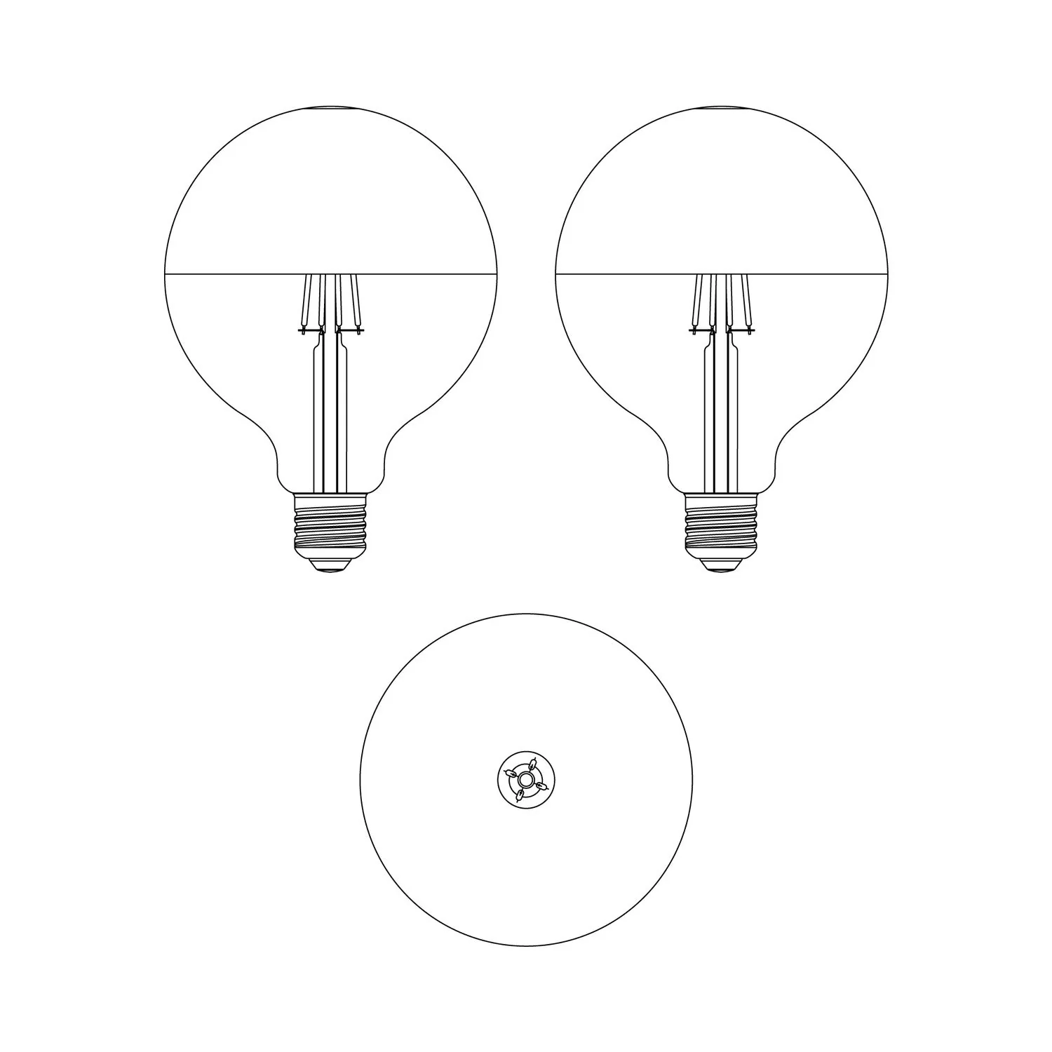 Maria LED light bulb G125 4.8W 806Lm E27 2700K Dimmable - Green - Image 4