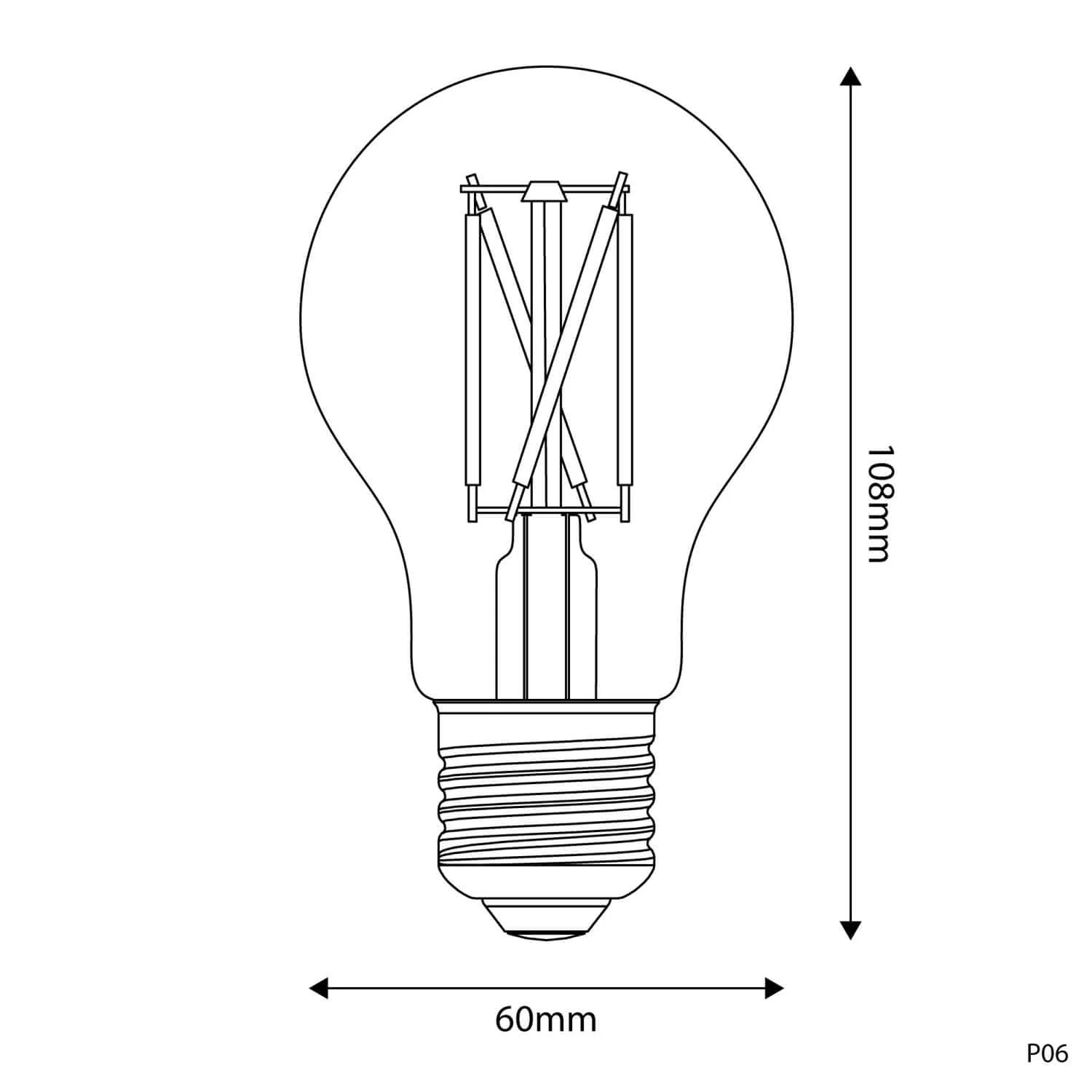 LED Light Bulb Porcelain Effect CRI 95 A60 7W 640Lm E27 2700K Dimmable - P06 - Image 3