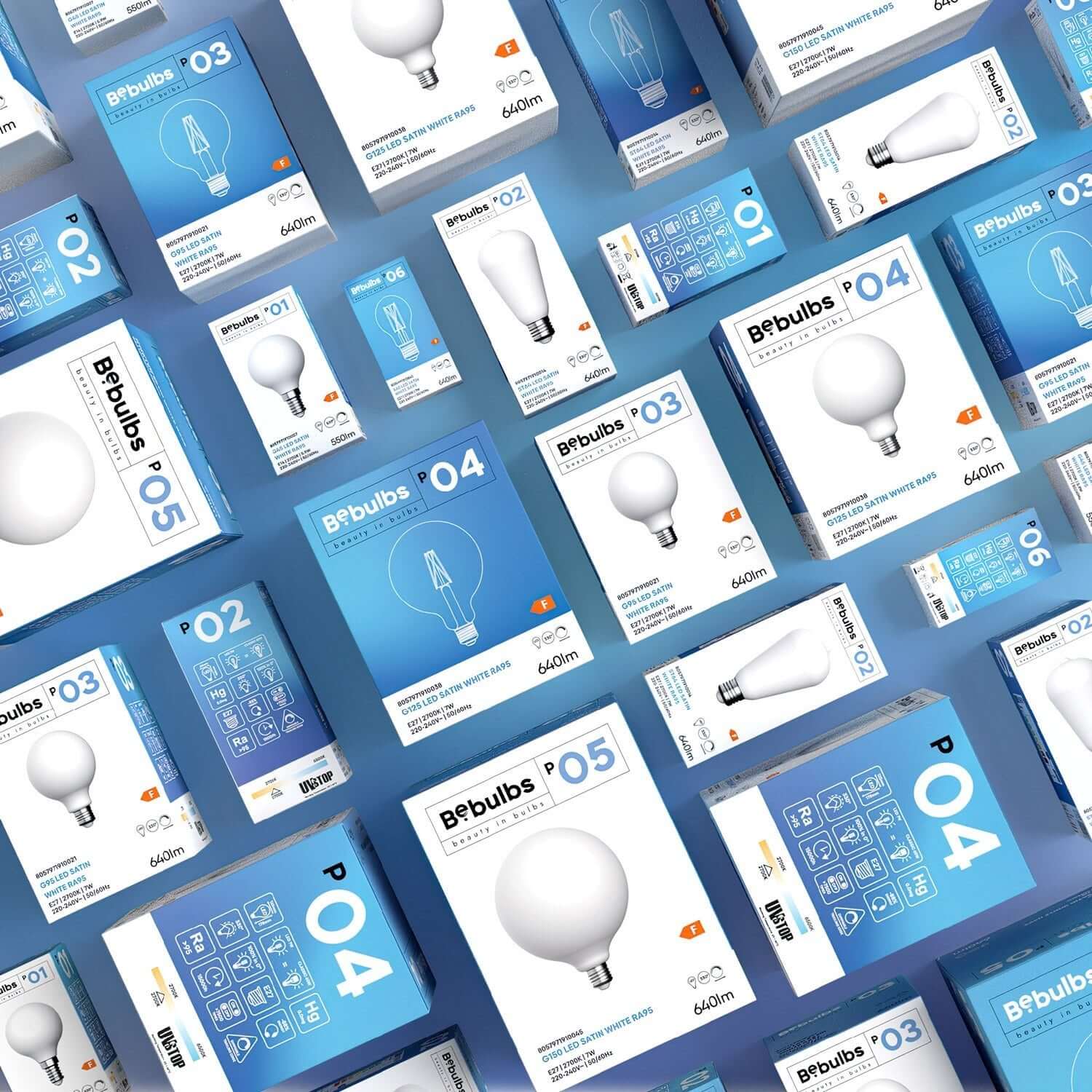 LED Light Bulb Porcelain Effect CRI 95 A60 7W 640Lm E27 2700K Dimmable - P06 - Image 6