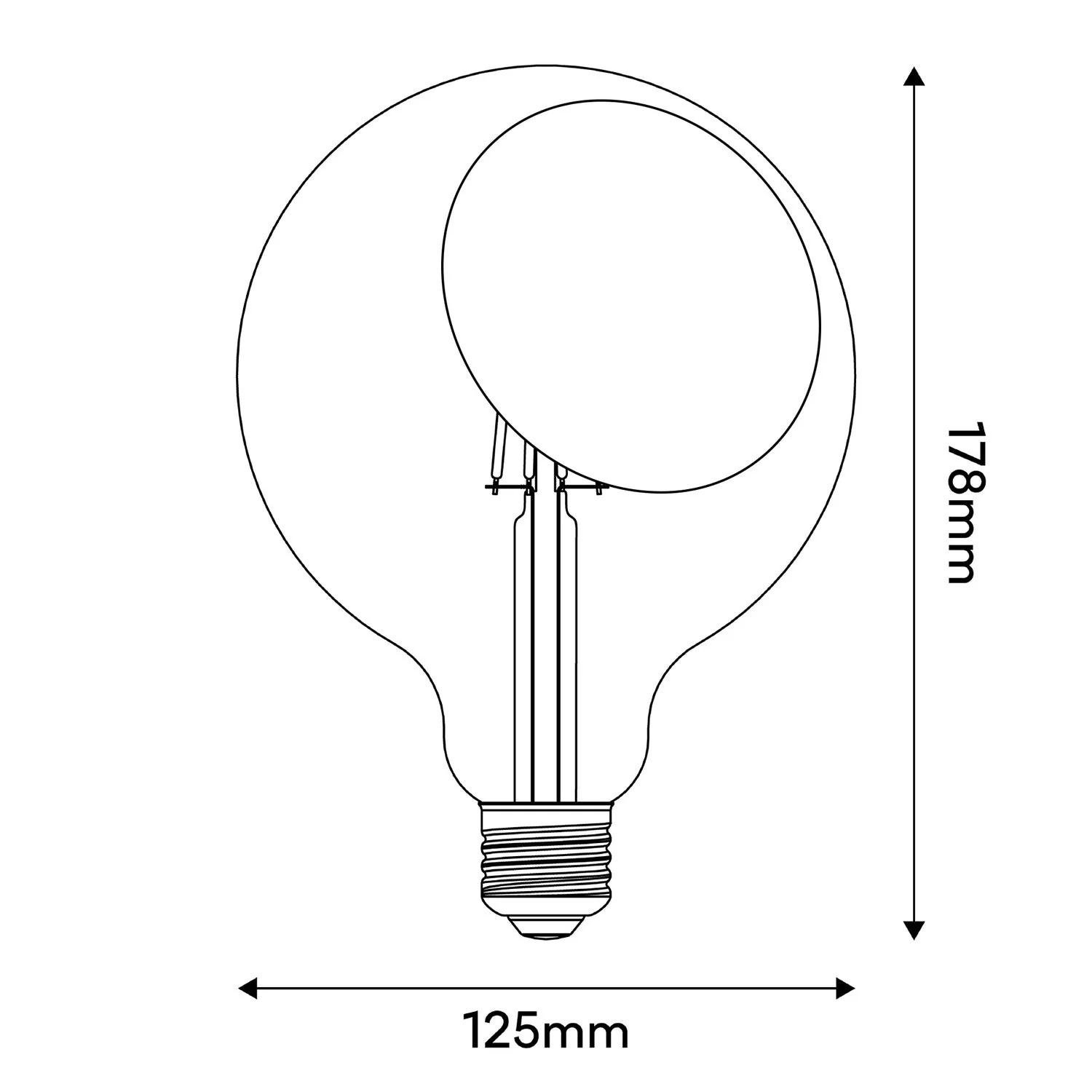 LED Light bulb Sofia G125 4.8W 806Lm E27 2700K Dimmable - Cream - Image 3