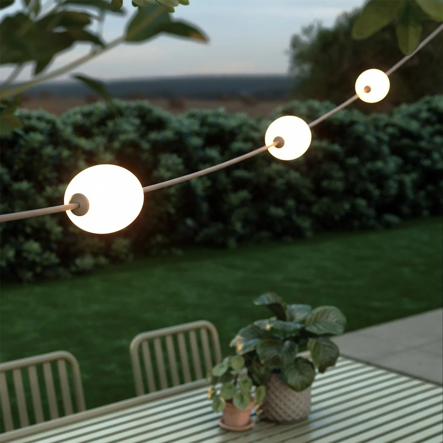 Outdoor string lights with 3 light points IP67 Desert Brown - Marina3 - Image 3