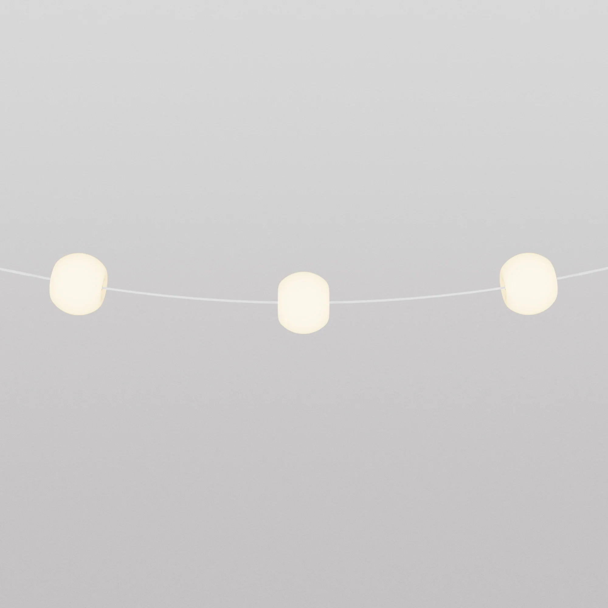 Outdoor light chain with 3 light points IP67 Sand White - Marina3 Cherry
