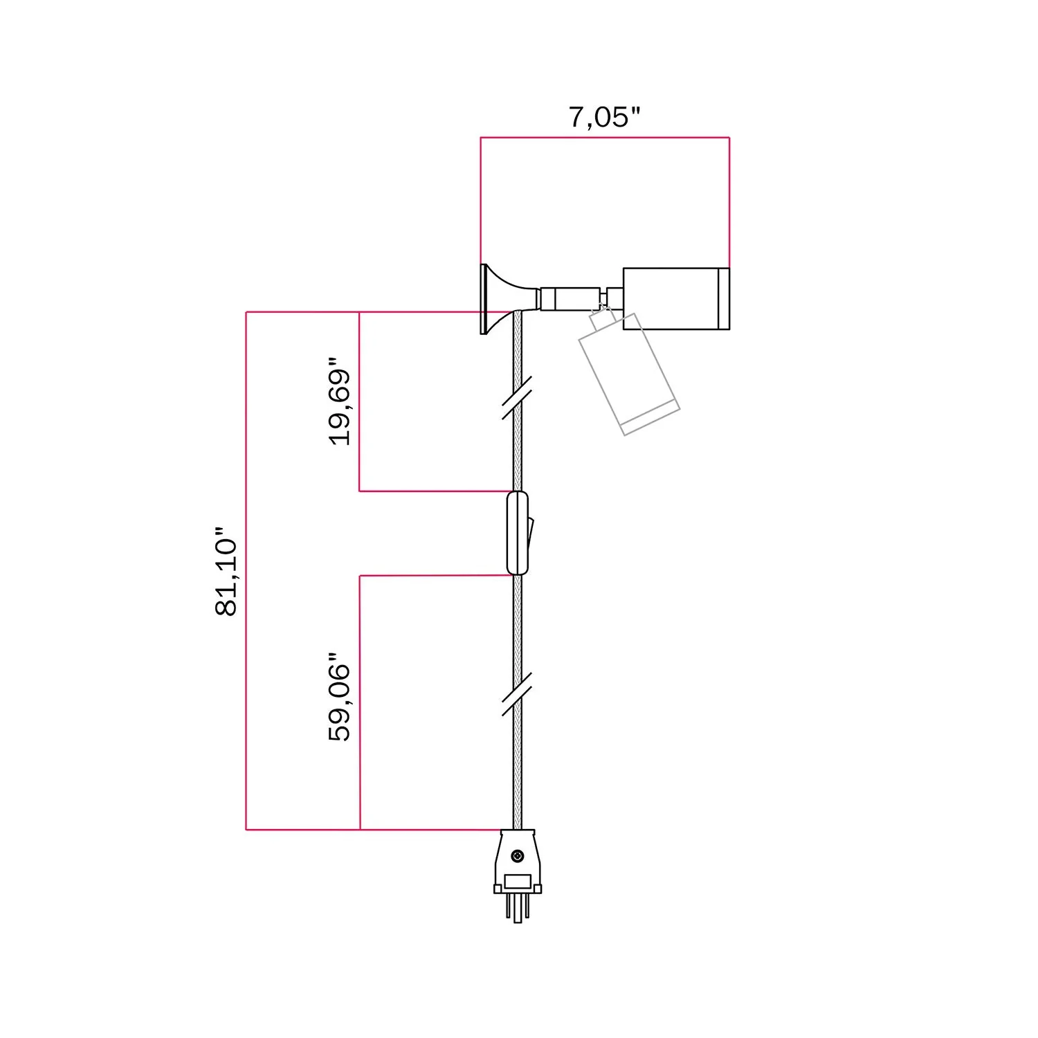 MAG-Y metal wall light with swivel joint and spotlight - Brushed bronze - Image 7