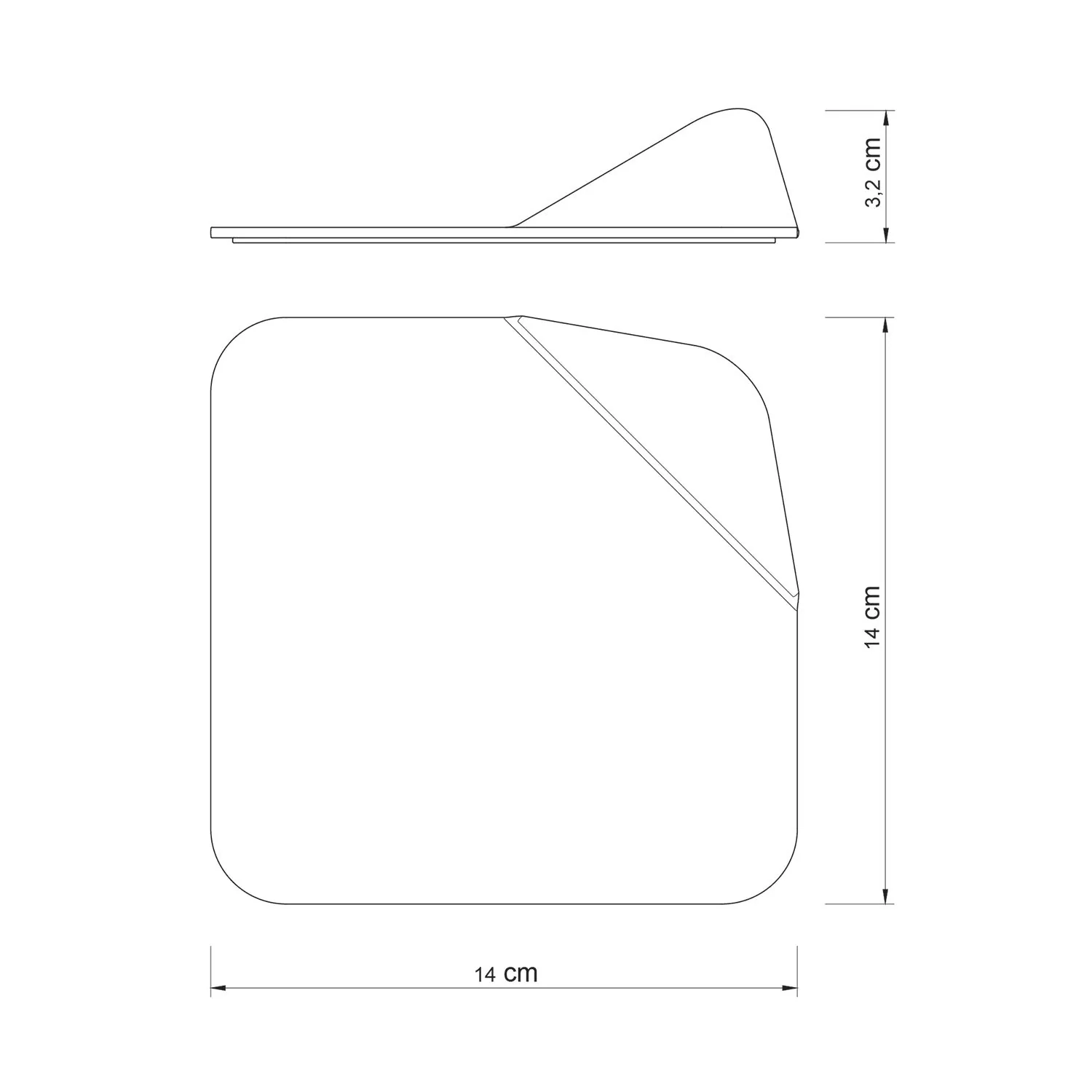 Flat base in metal for Magnetico! lamp - Matt white - Image 2