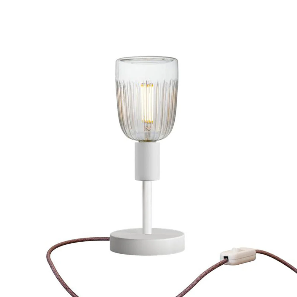 Alzaluce Tiche table lamp in metal - Matt white