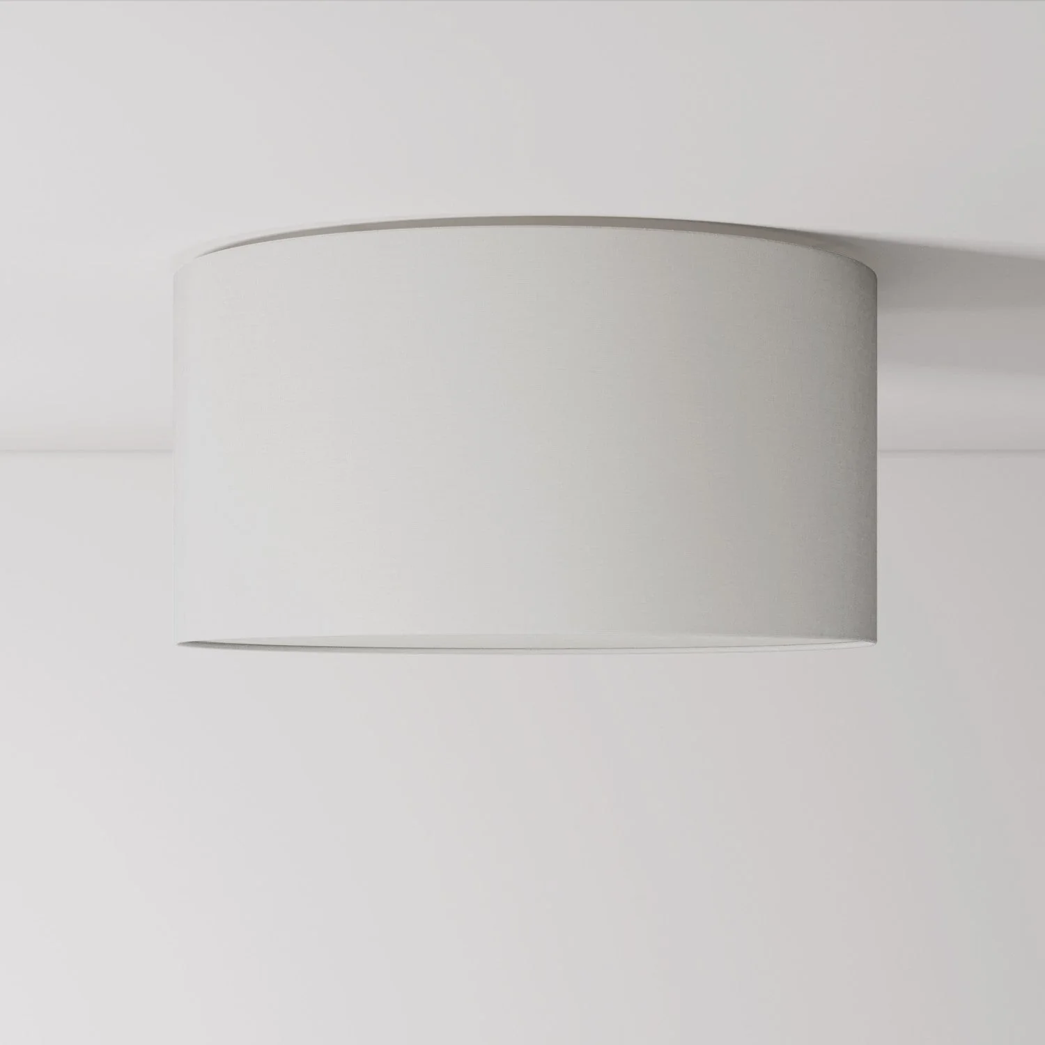 Medium ceiling light in raw linen fabric - Made in Italy