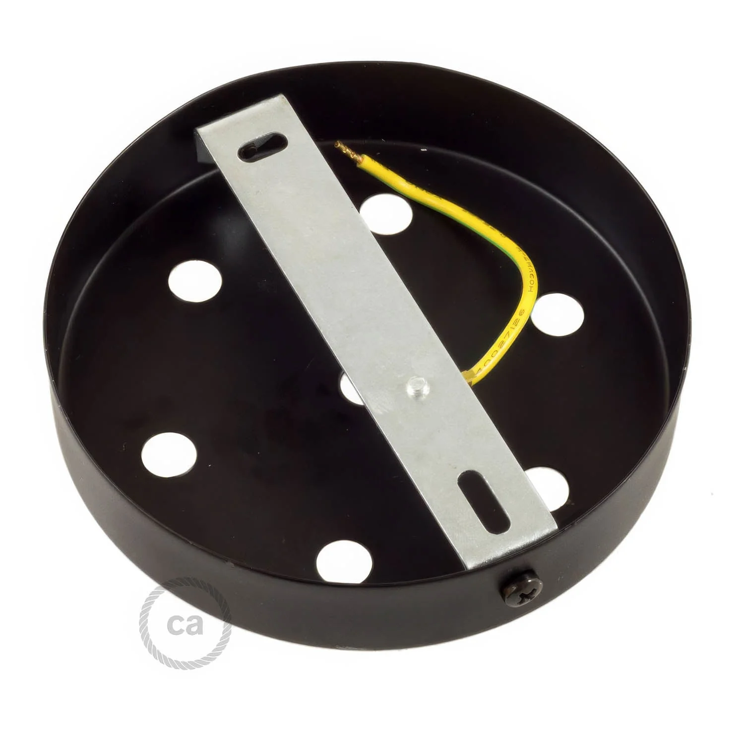 Cylindrical ceiling rose kit in metal with 7 holes - Black - Image 9