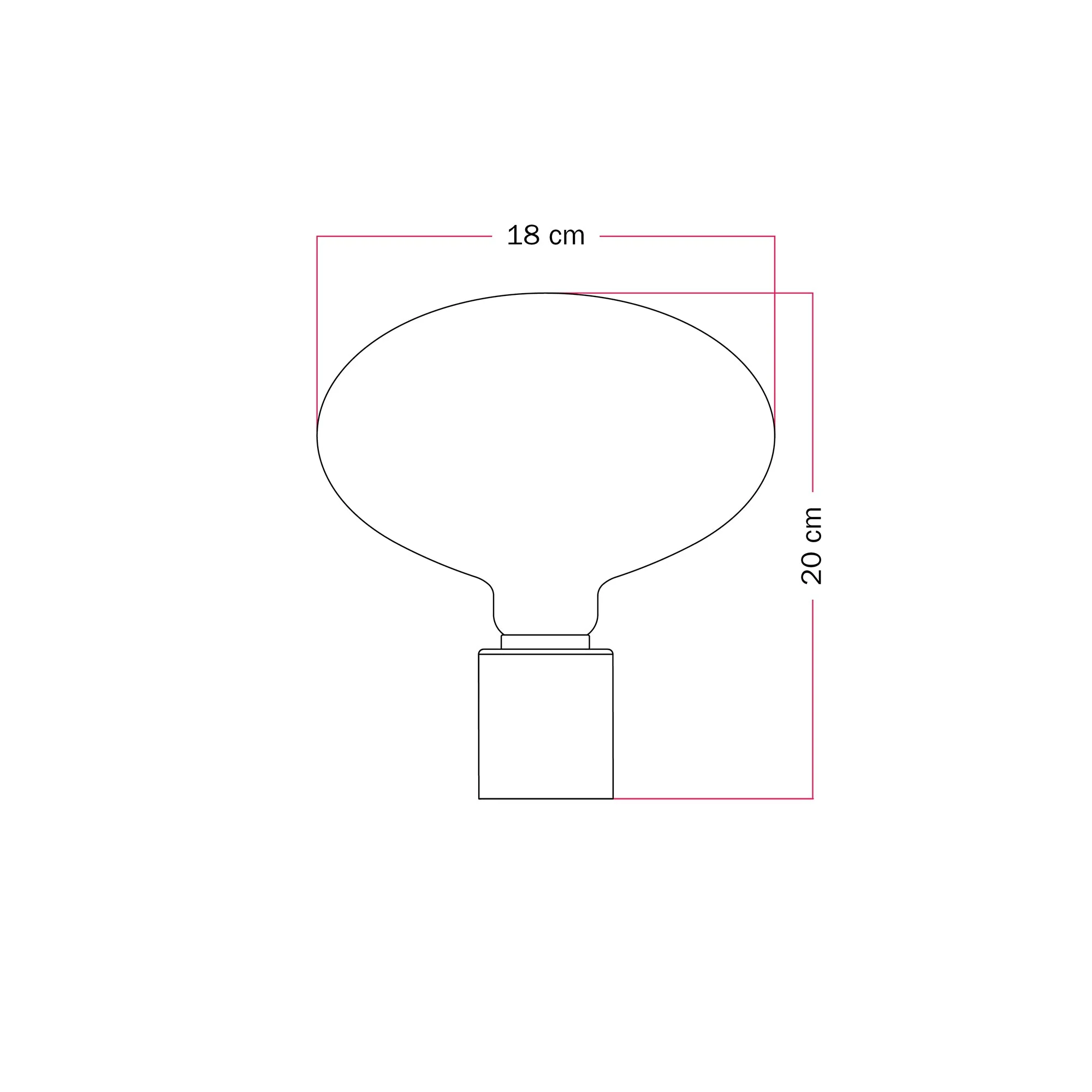 Metal wall light with LED Ellipse porcelain effect light bulb - Satin copper - Image 6