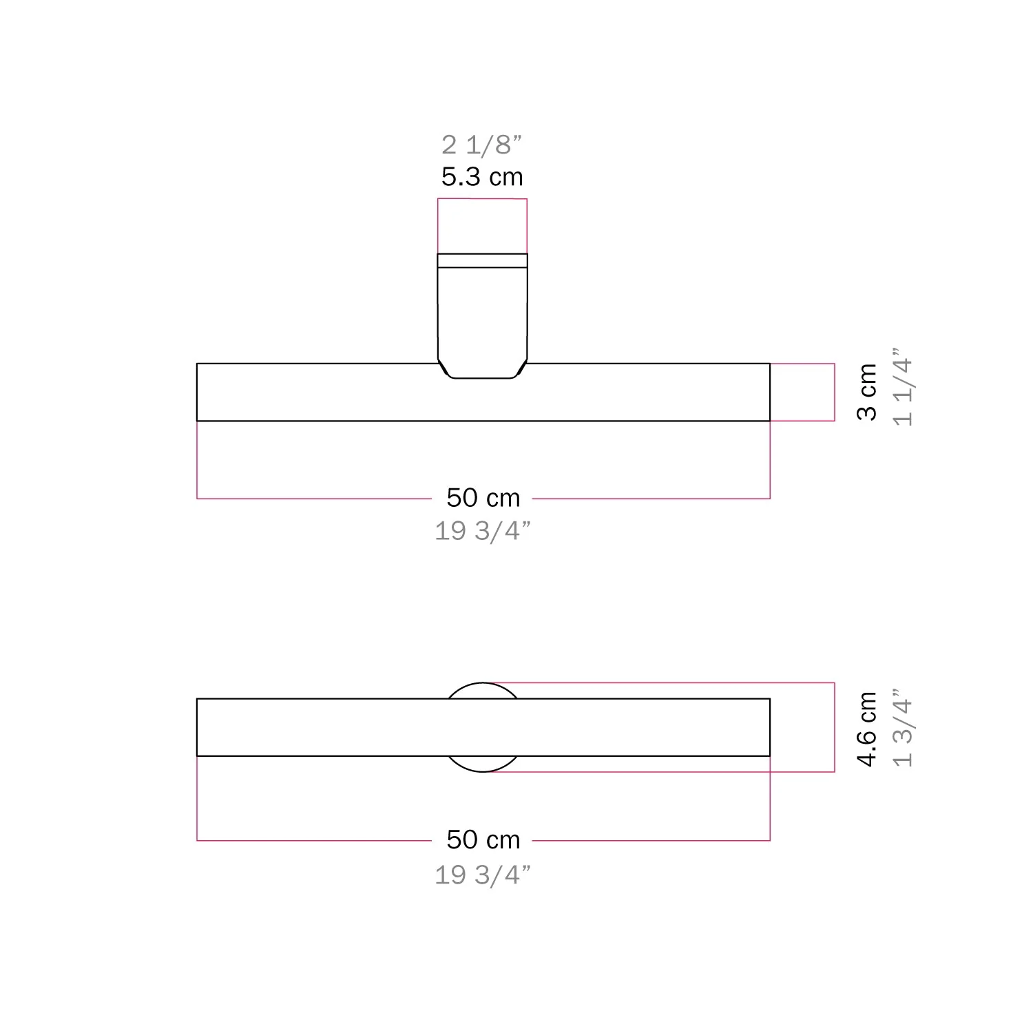 Wall or ceiling metal lamp with S14d linear LED light bulb - Satin copper - Image 6