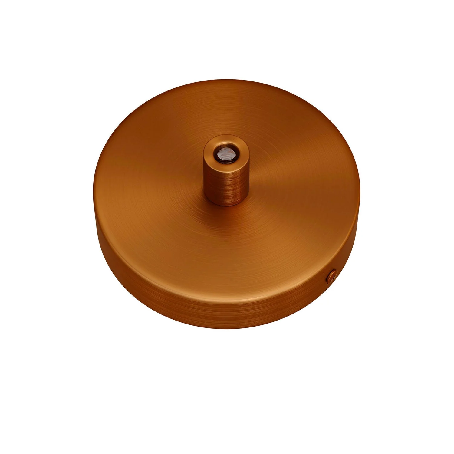 Mini Ceiling Rose kit, cylindrical, in metal with 1 central hole - Satin copper - Image 6