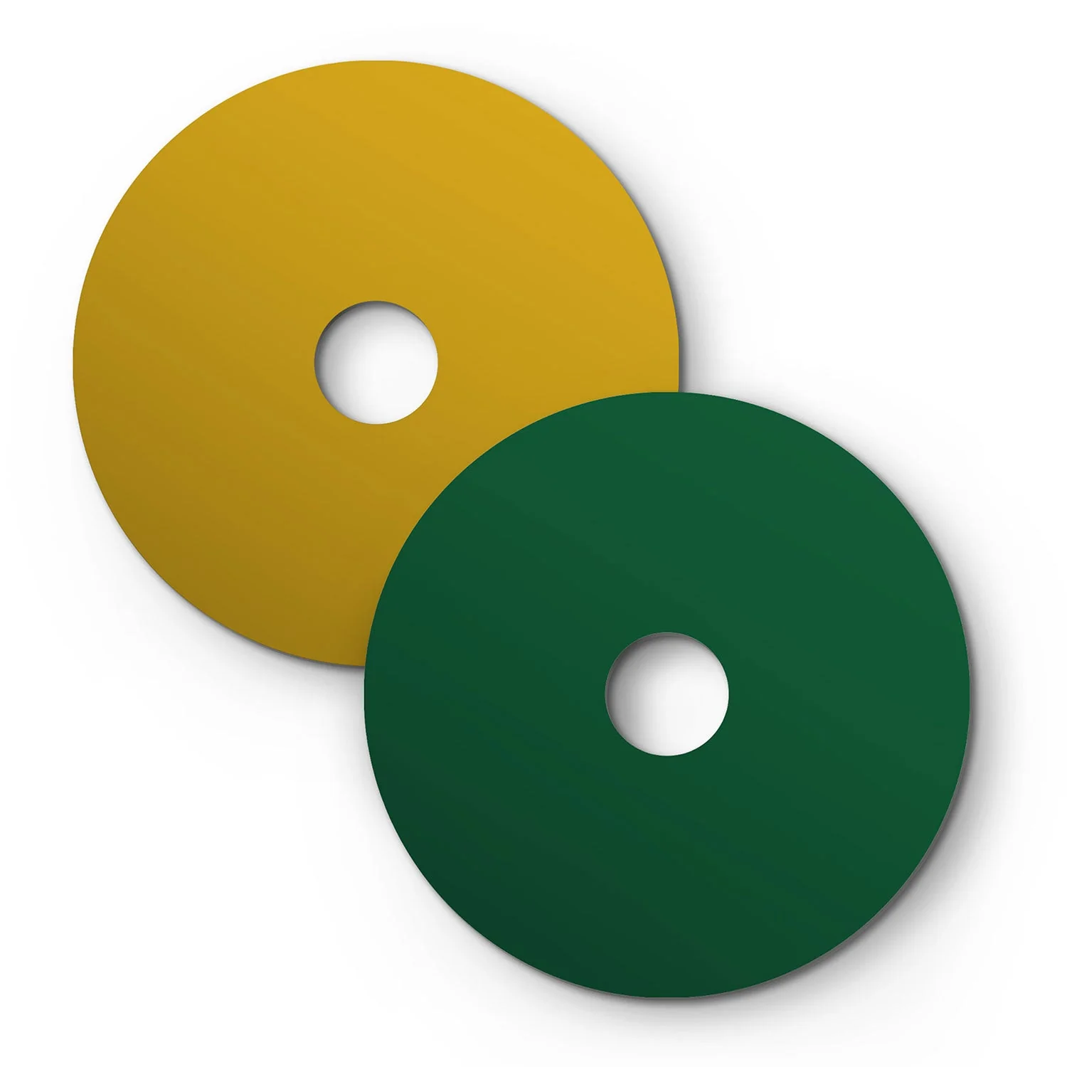 Mini Ellepì 'Solid Color' plate Light Green and Lemon Yellow for lamps, diameter 24 cm - Made in Italy