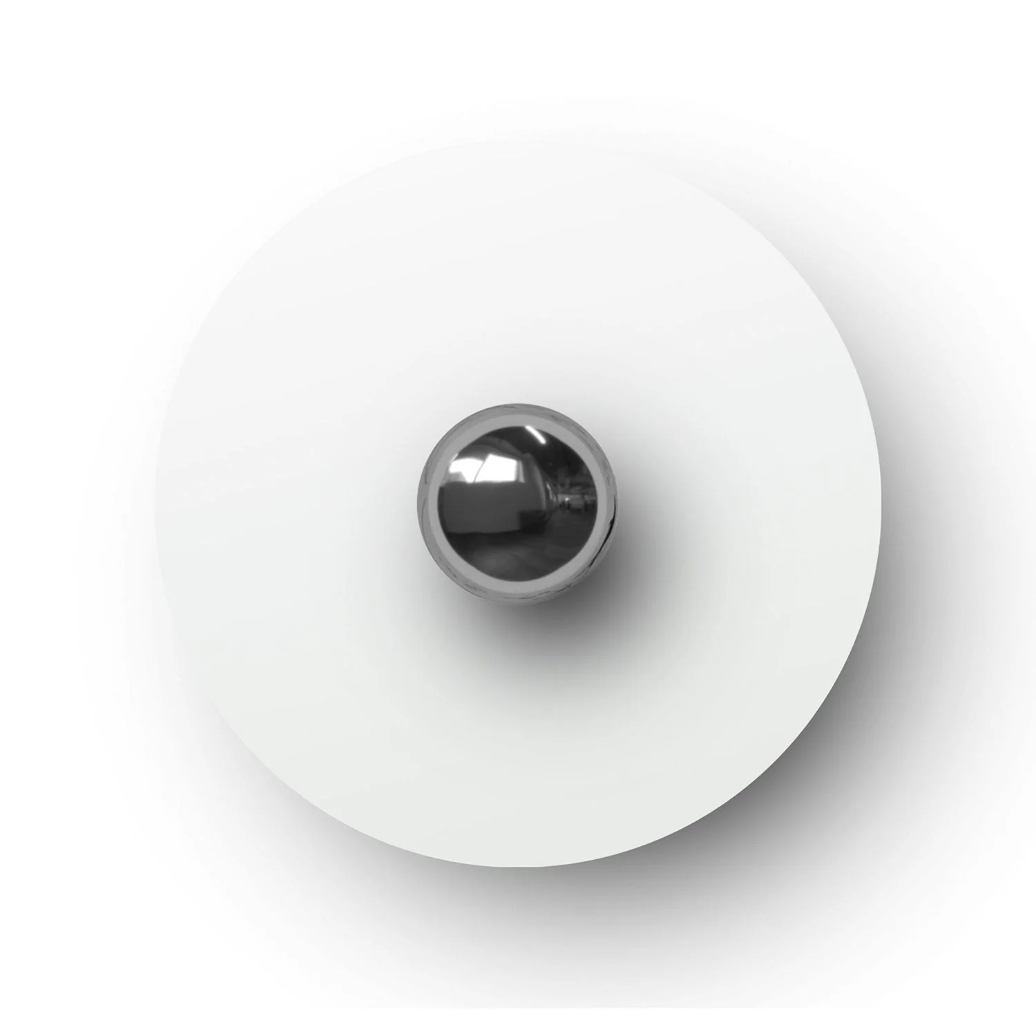 Mini Ellepì 'Solid Color' White Plate for Lamps, 24 cm Diameter - Made in Italy - Image 3