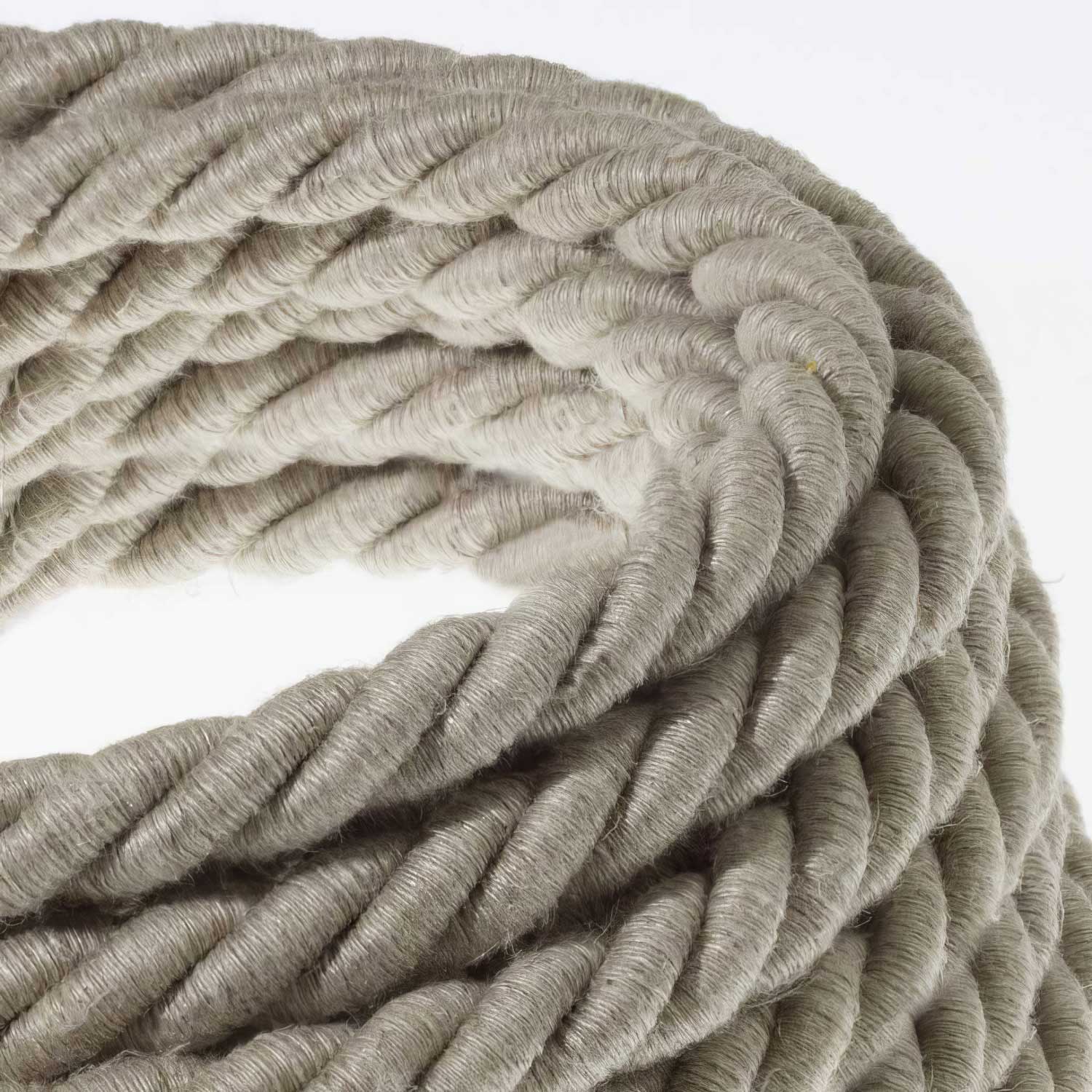 3x0.75 electric cord covered in natural linen - Image 2