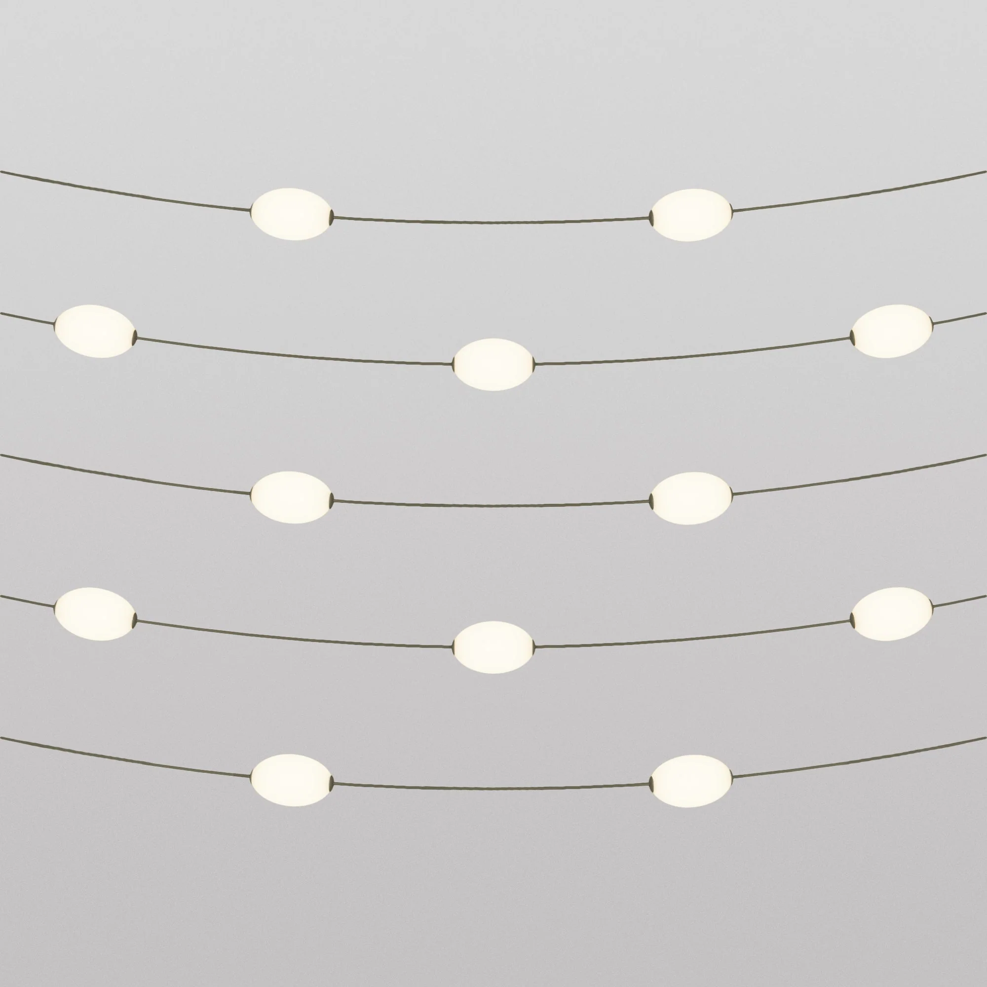 Outdoor 12-Light String Light for wet locations, Olive Green, power supply with US plug - Marina12