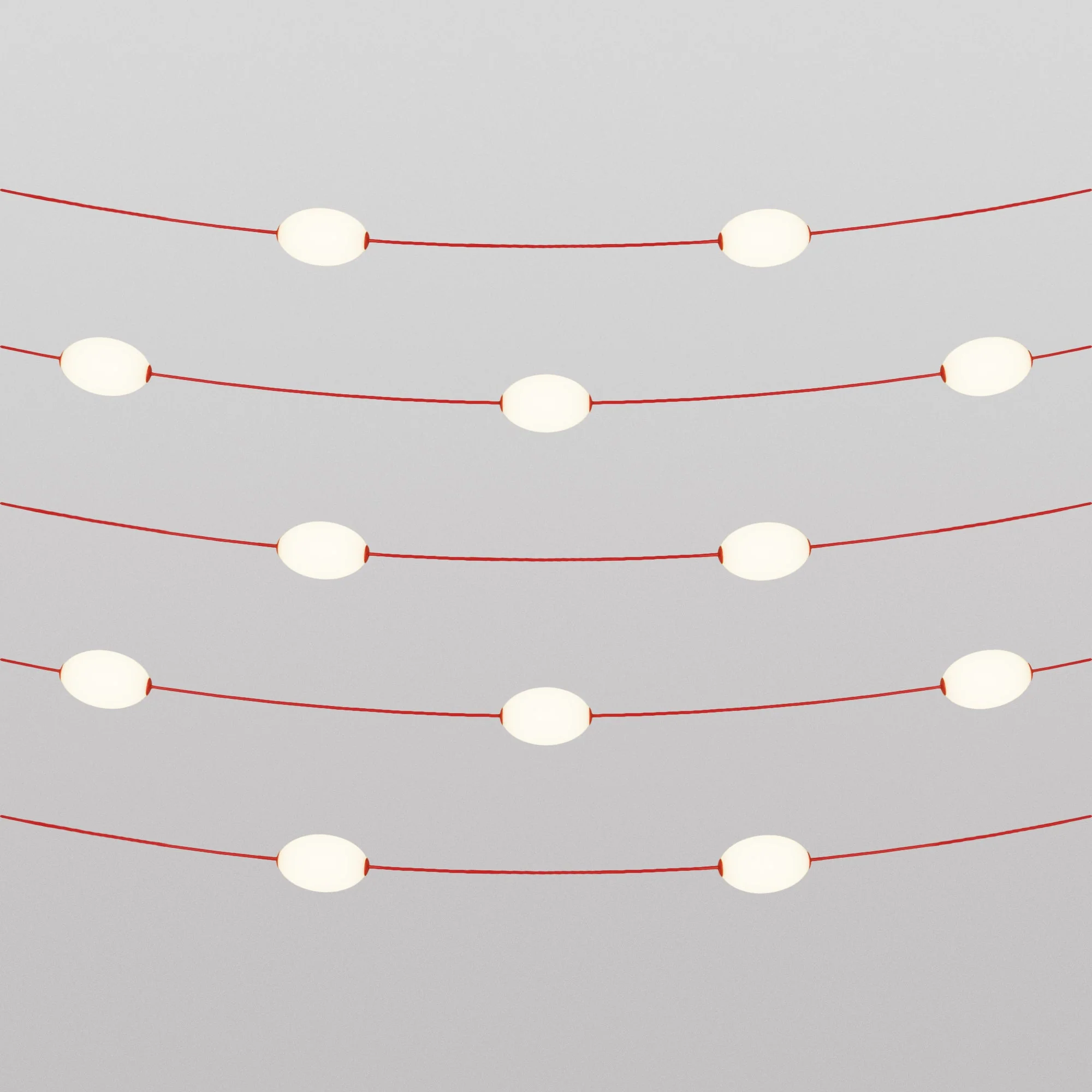 Outdoor 12-Light String Light for wet locations Starfish Red, power supply with US plug - Marina12