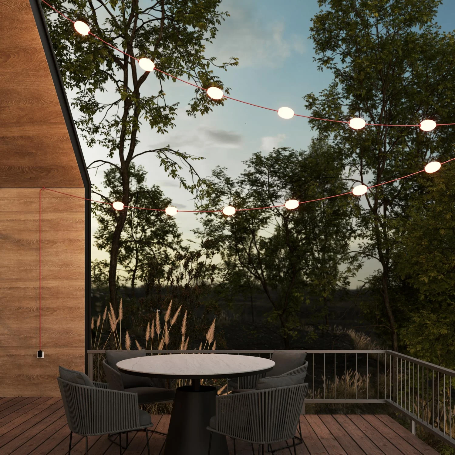 Outdoor 12-Light String Light for wet locations Starfish Red, power supply with US plug - Marina12 - Image 2