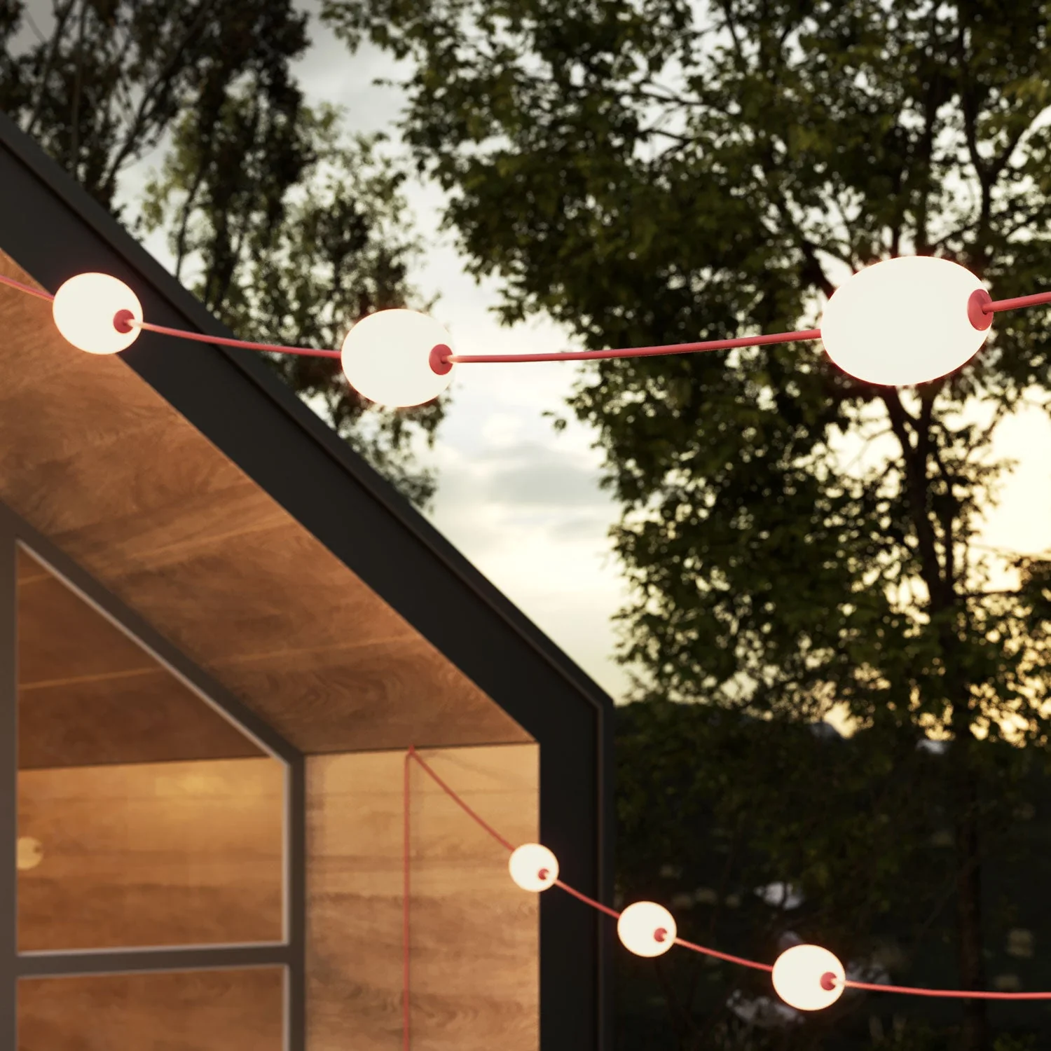 Outdoor 12-Light String Light for wet locations Starfish Red, power supply with US plug - Marina12 - Image 3