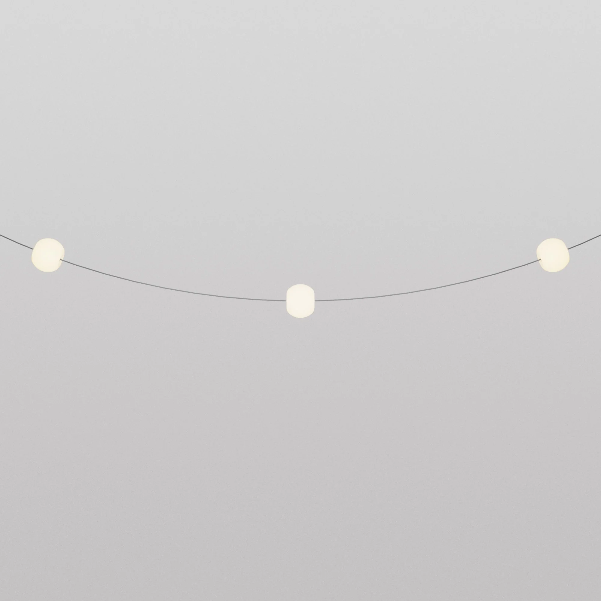 Outdoor 3-Light String Light for wet locations Gray, Power supply with US plug - Marina3 Cherry - Image 9