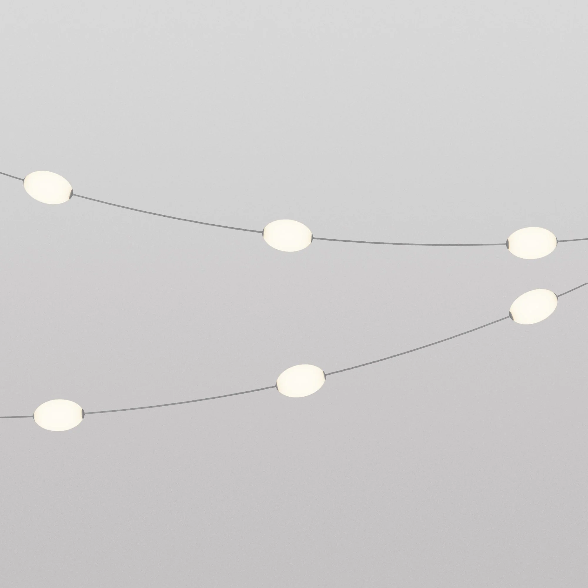 Outdoor 6-Light String Light for wet locations Gray, Power supply with US plug - Marina6