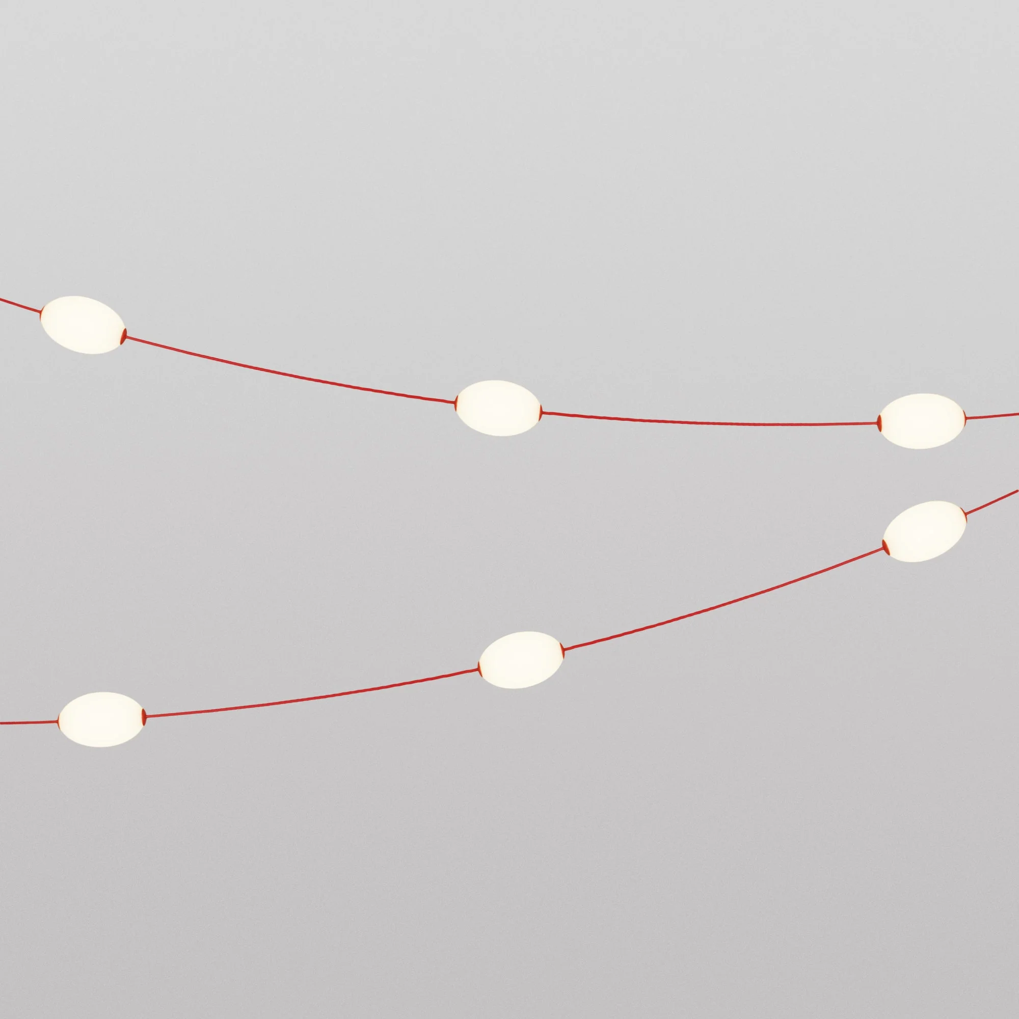 Outdoor 6-Light String Light for wet locations Starfish Red, power supply with US plug - Marina6